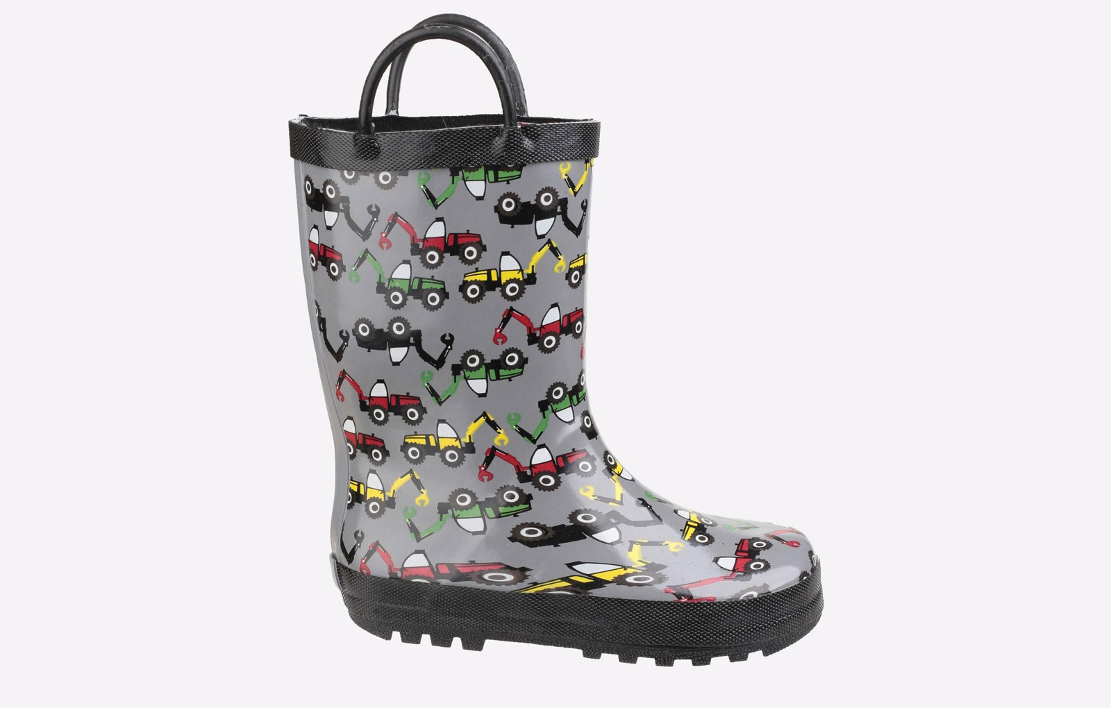 Cotswold Digger Puddle Waterproof Wellington Kids | Wellingtons | Grey / Digger | UK Size 4.5