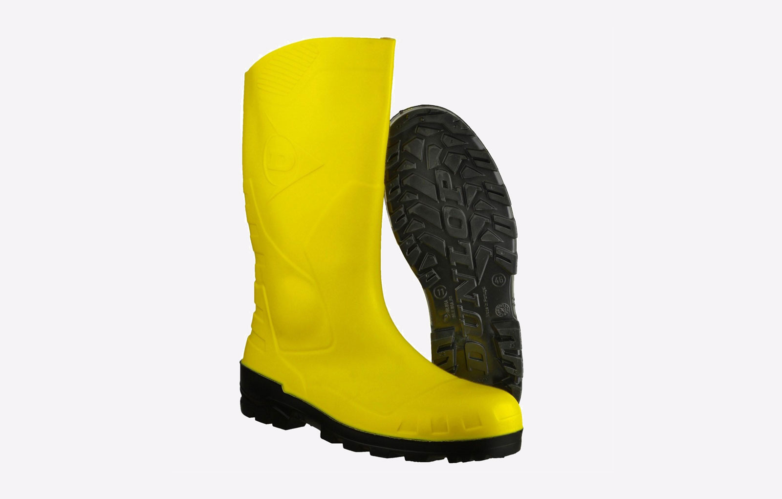 Dunlop Unisex Devon Full Safety Wellington Yellow/Black Size UK 8 EU 42 