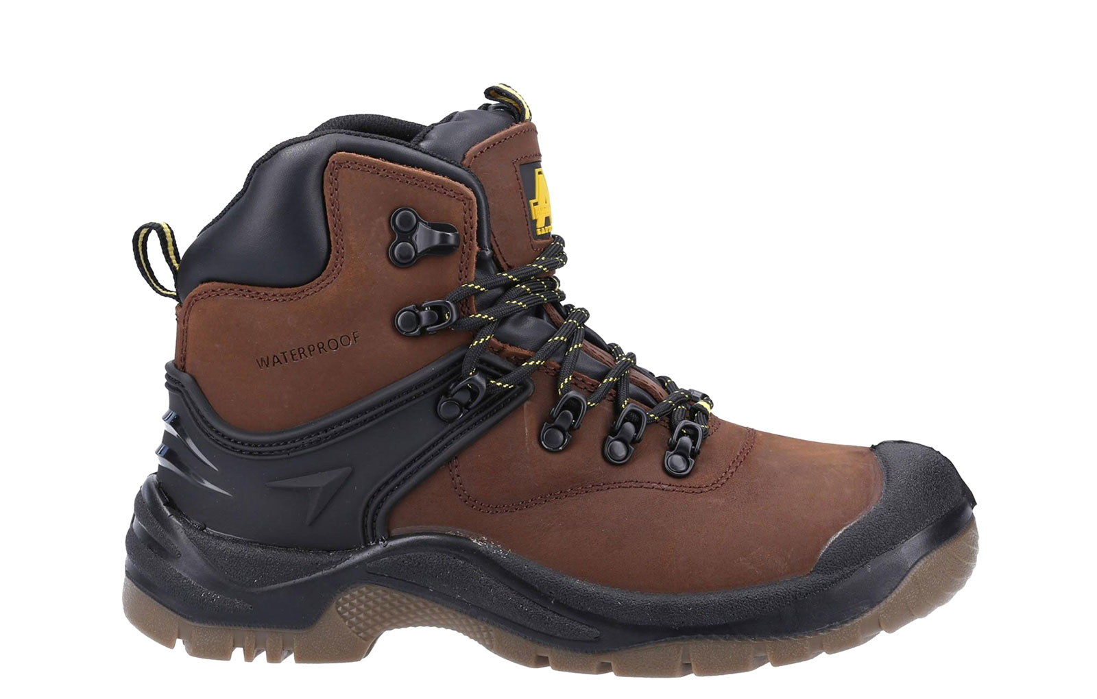 Amblers Fs197  Waterproof Lace Up Safety Boot Men's | Safety Boots  | Brown  | UK Size 5