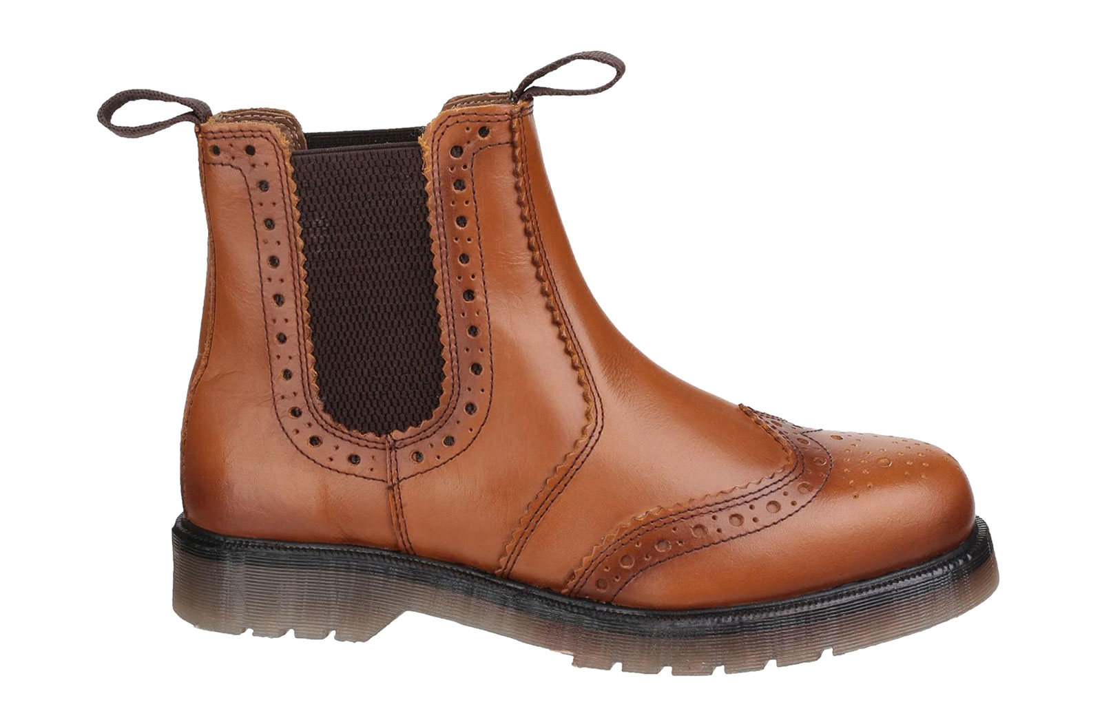 Amblers Safety Dalby Brogue Boots Men's | Slip On Shoes  | Tan  | UK Size 10