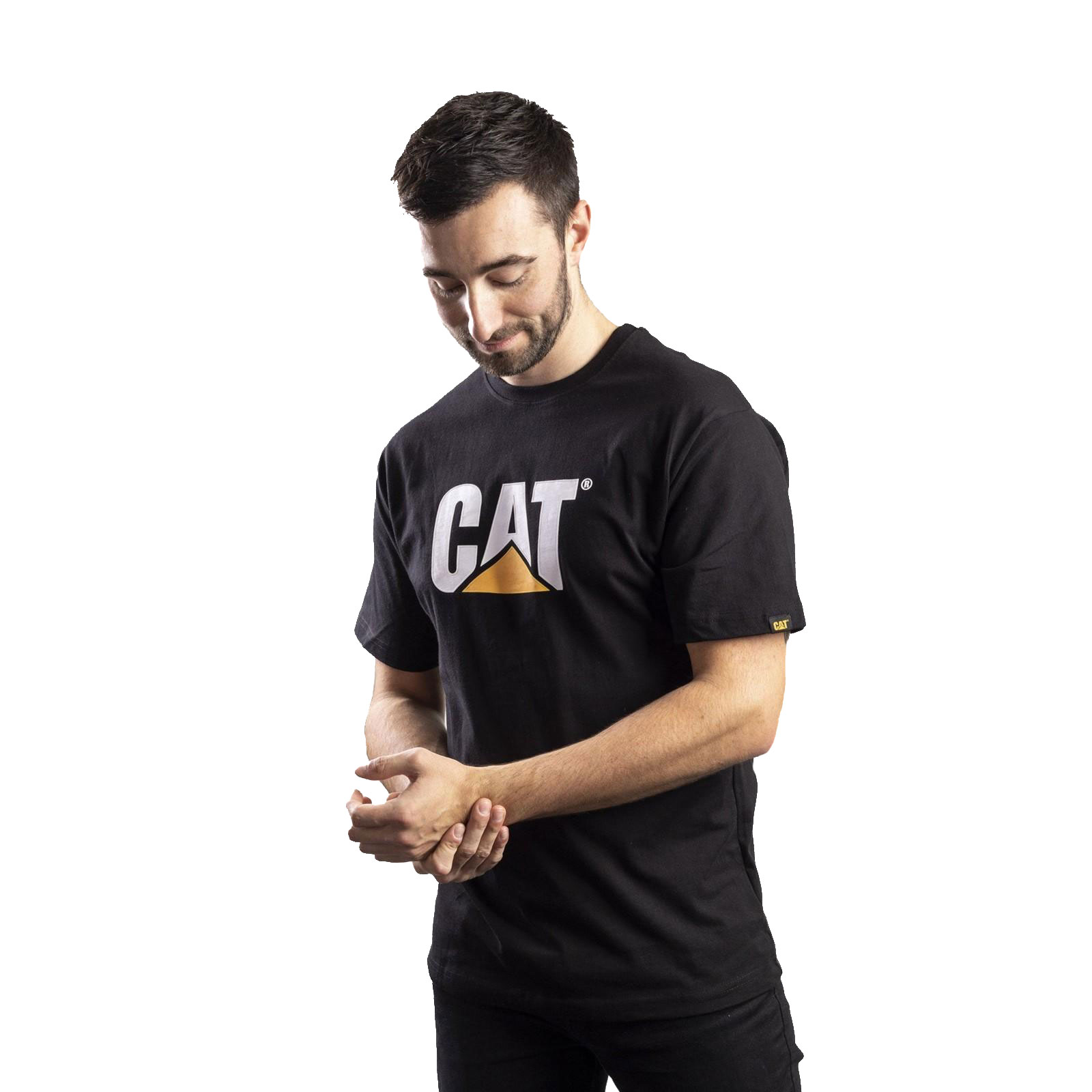 Caterpillar Trademark Logo T-Shirt Men's | T-Shirt  | Black  | UK Size Small