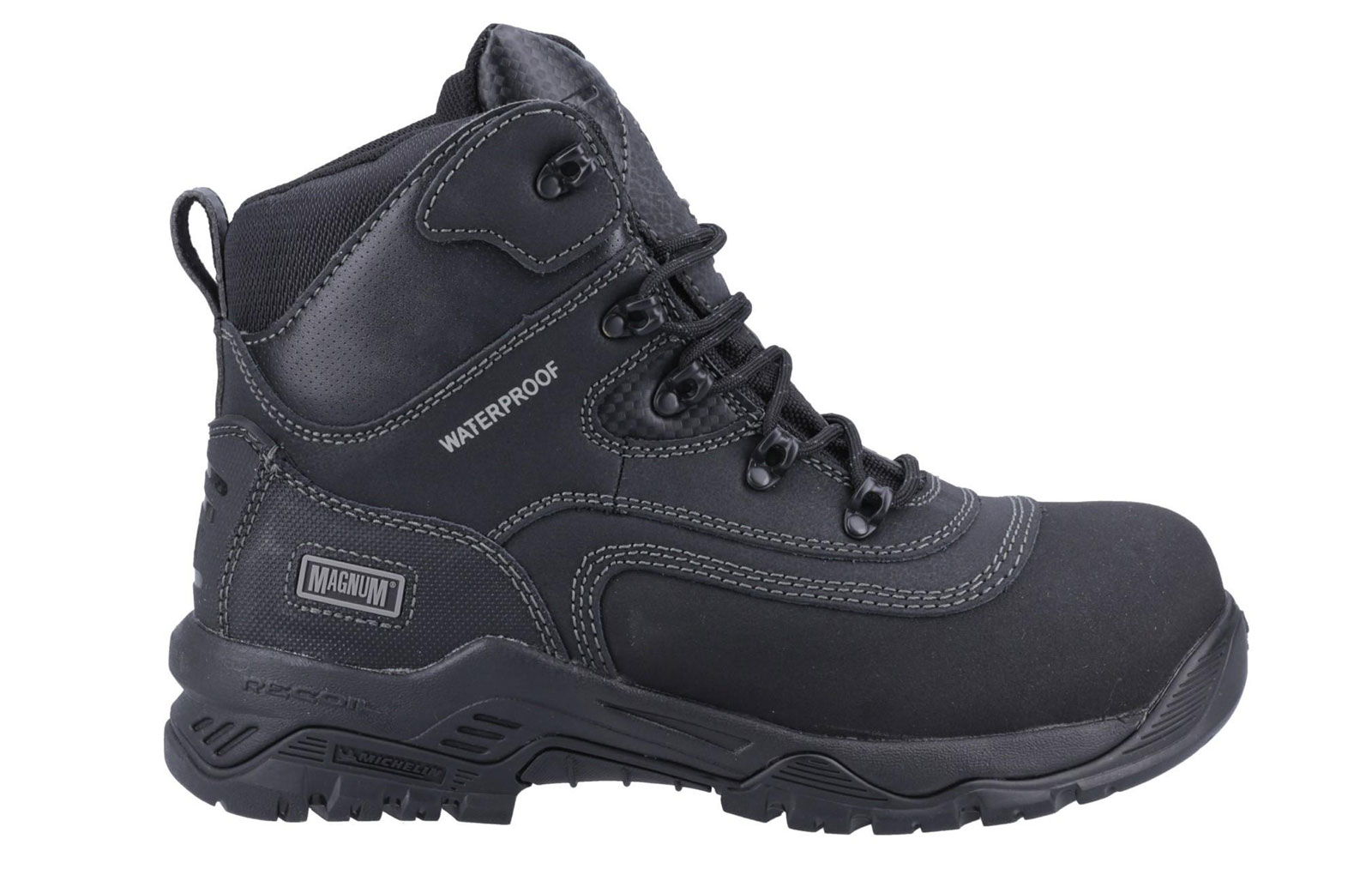 Magnum Broadside 6.0 Waterproof Safety Boots Men's | Slip On Shoes  | Black  | UK Size 12