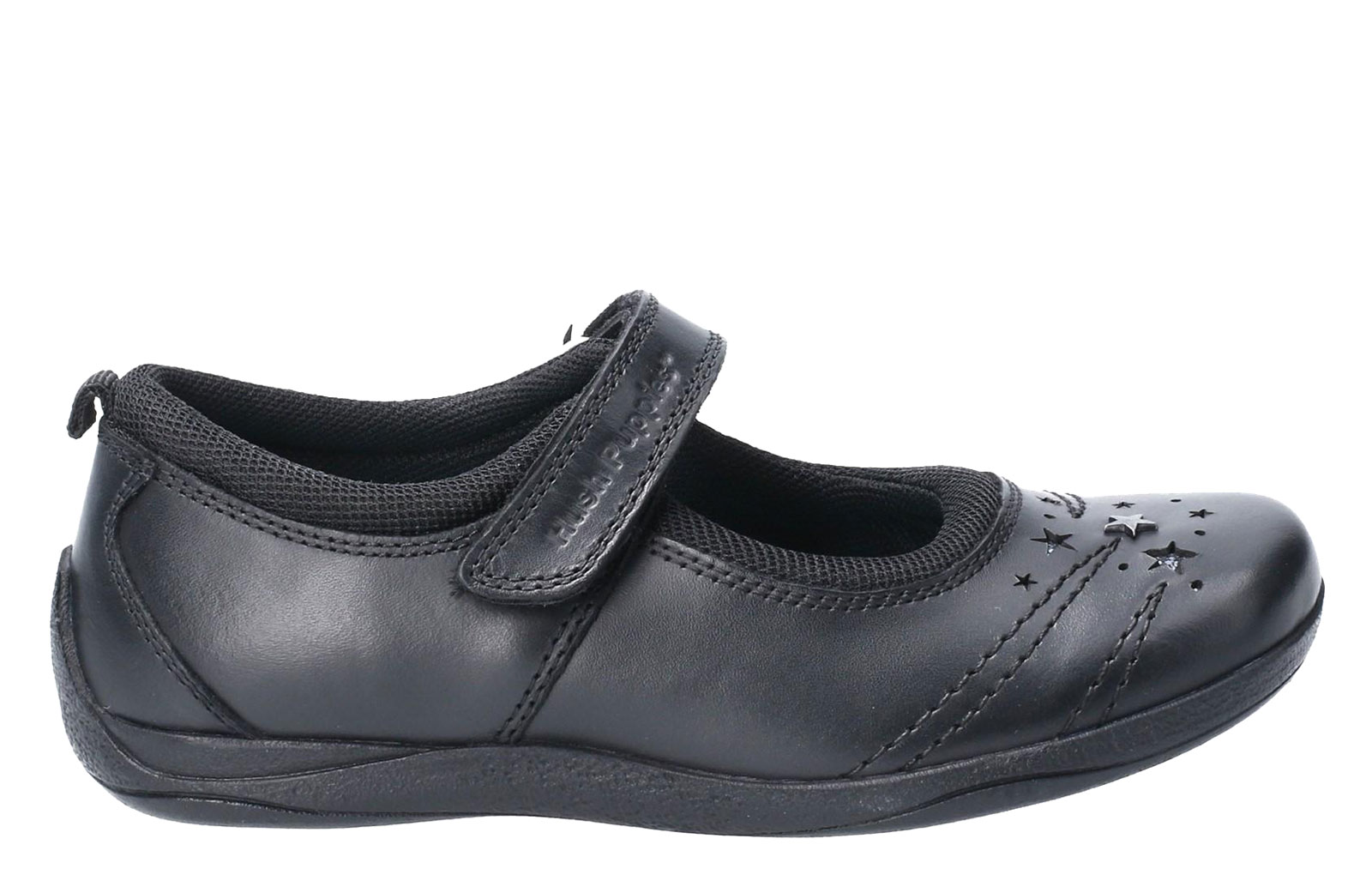 Hush Puppies Amber Leather Kids Shoes | School Shoes  | Black  | UK Size 10.5