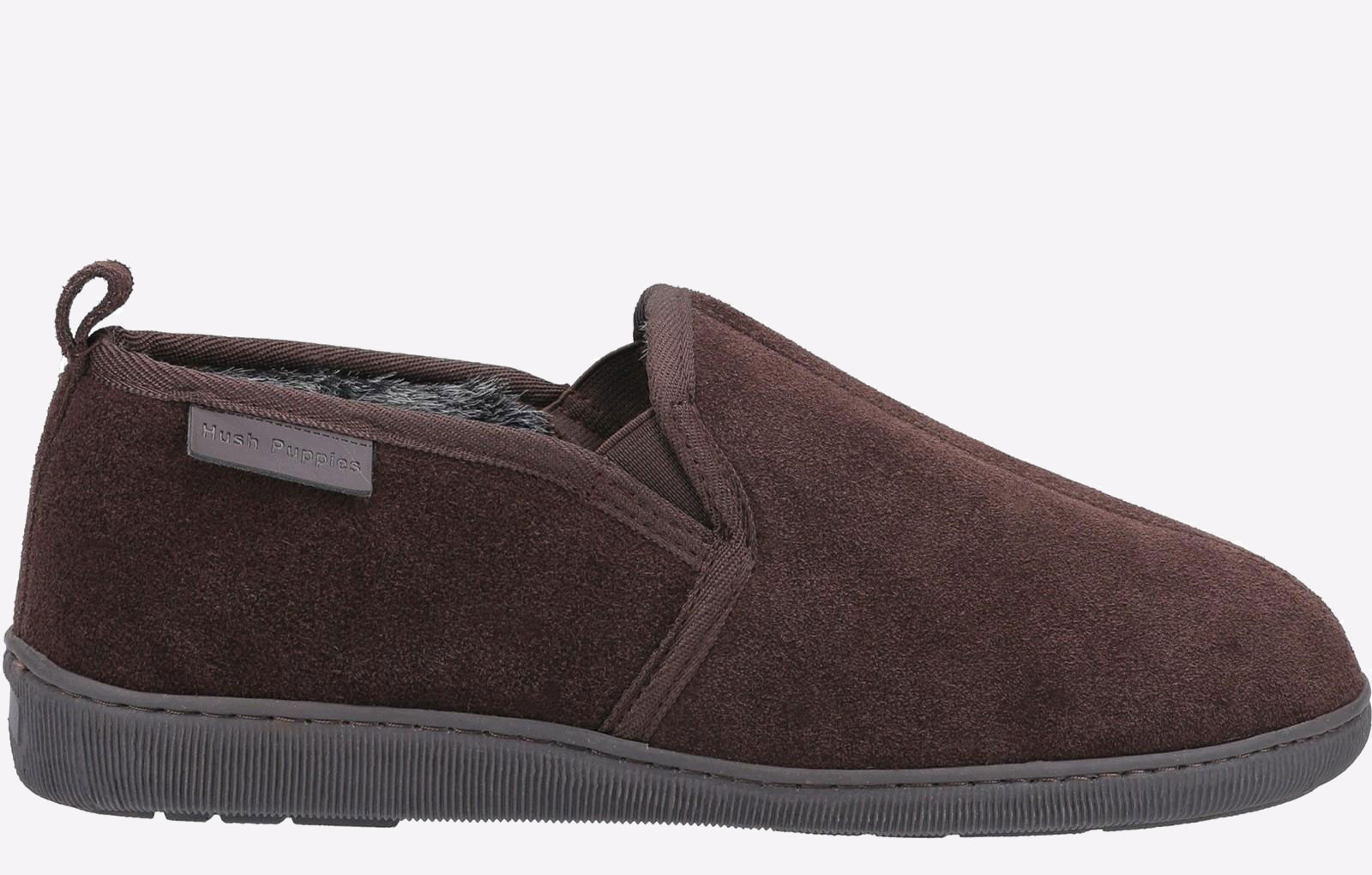 Hush Puppies Arnold Slip On Suede Memory Foam Men's Slippers Men's | Slip On Shoes  | Brown  | UK Size 9