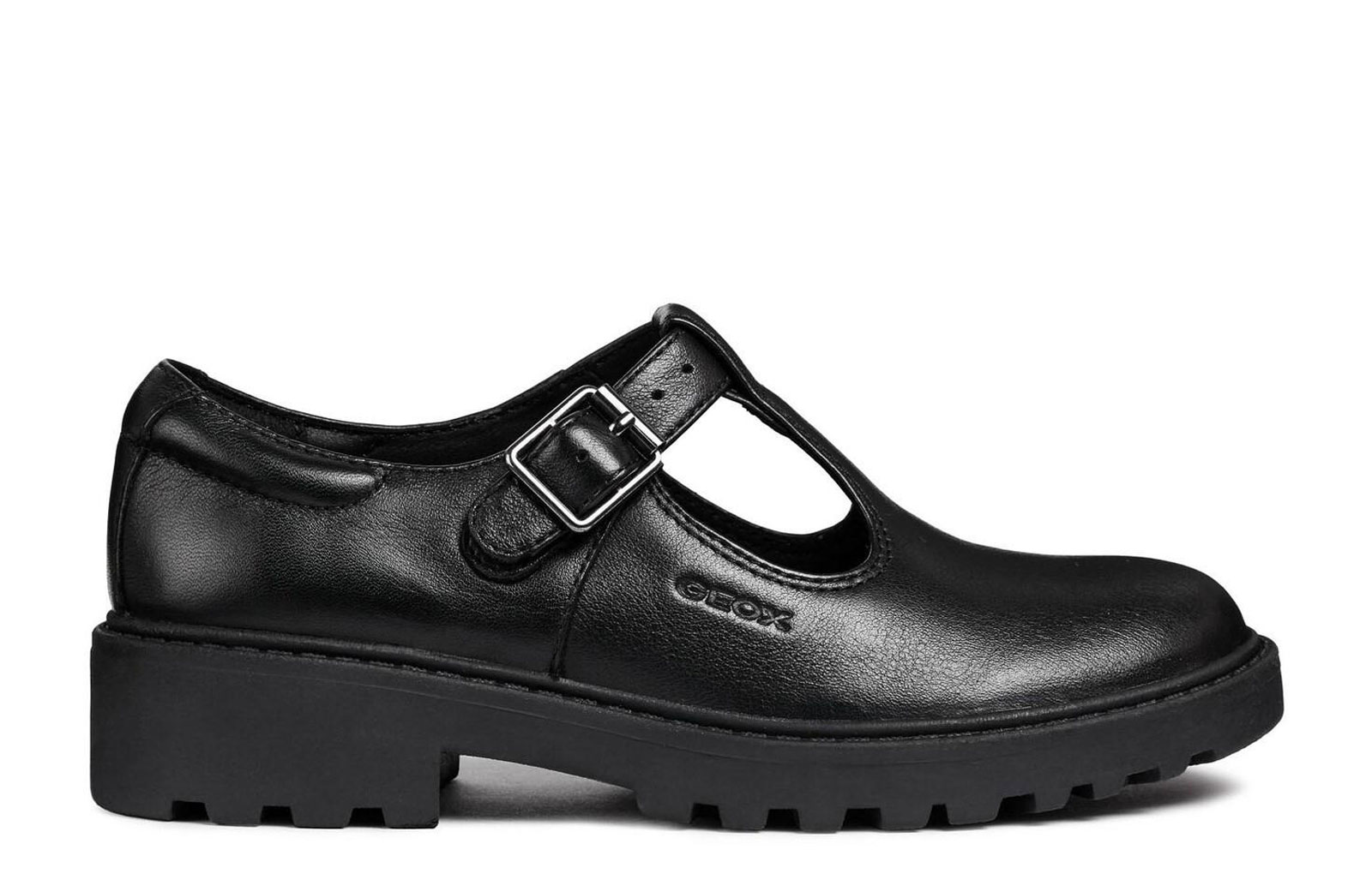 Geox Casey Buckle Kids School Shoes | School Shoes  | Black  | UK Size 12.5
