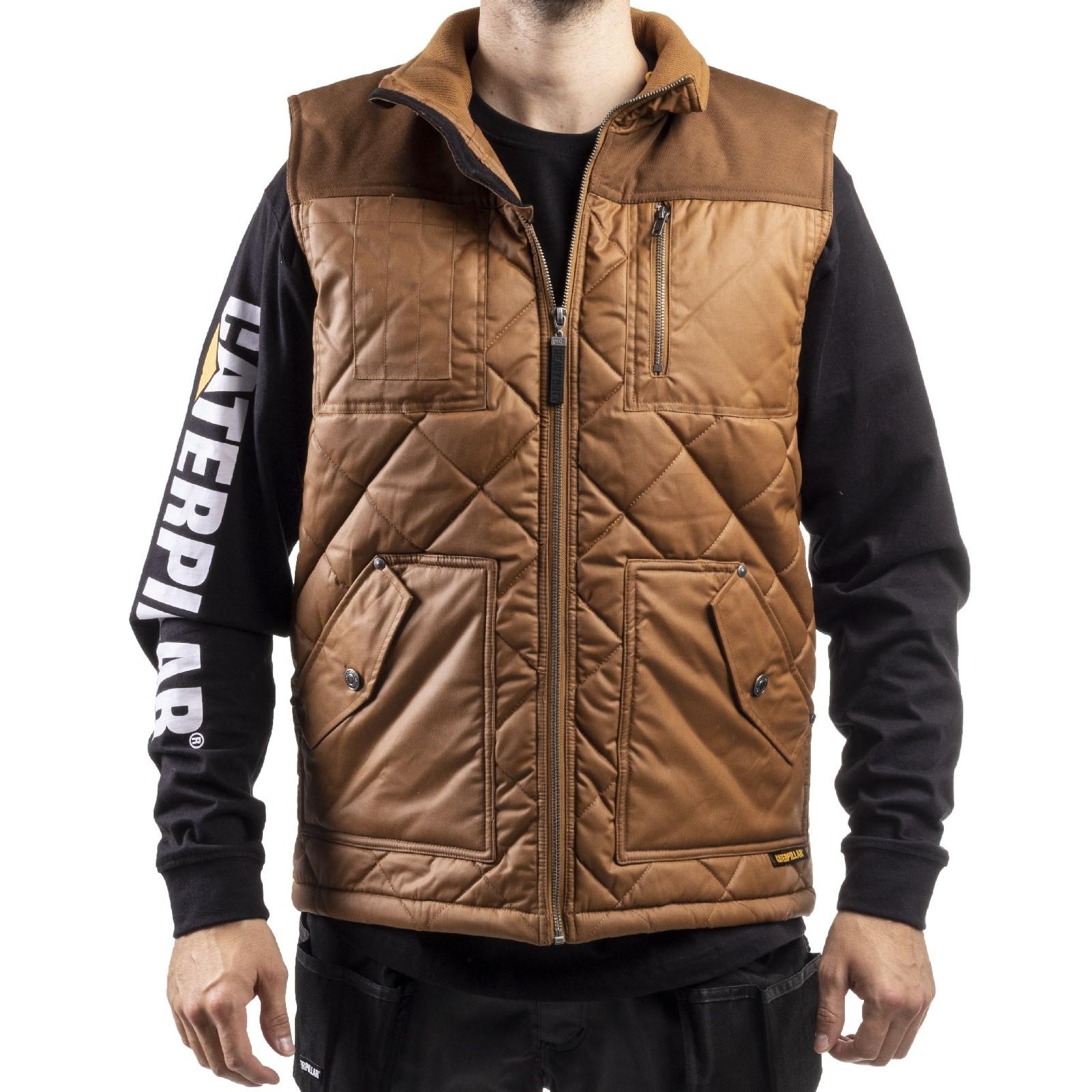 Caterpillar Waxed Cotton Vest Mens - GRD-30027-50975-07