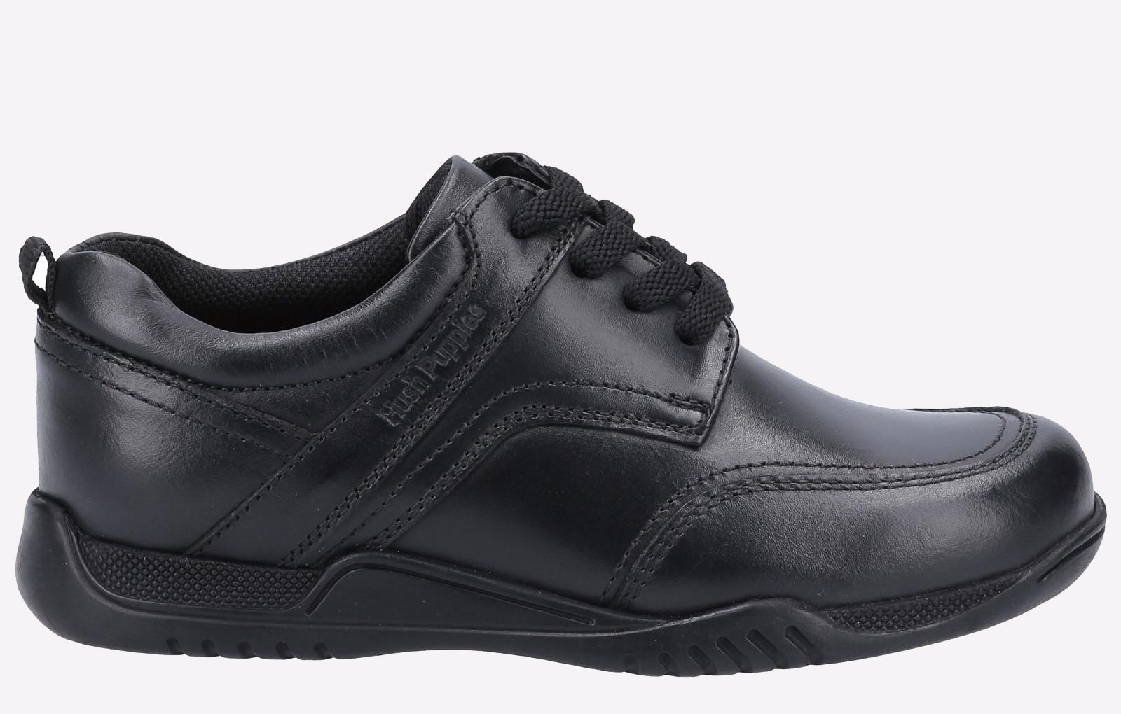Hush Puppies Harvey Senior Boys Memory Foam School Shoes | School Shoes  | Black  | UK Size 3.5