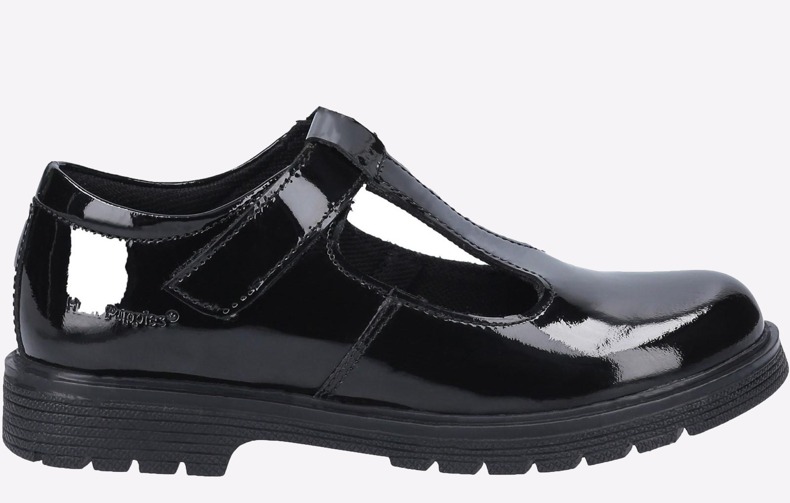 Hush Puppies Gracie Patent Leather Kids Shoes Trainers  Size: 2 Colour : Patent Black