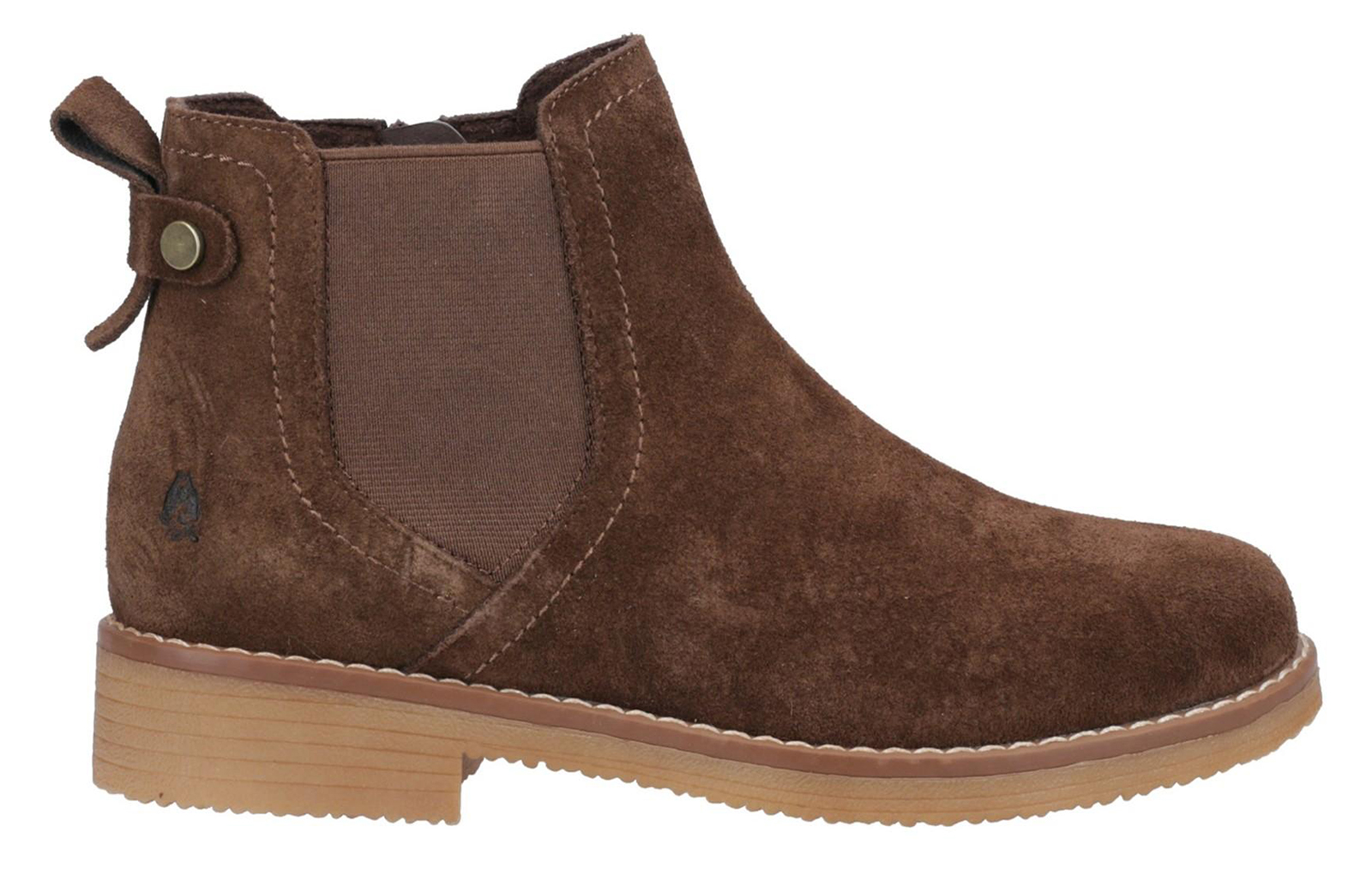 Hush Puppies Maddy Memory Foam Leather Womens Boots | Slip On Shoes  | Chocolate  | UK Size 8