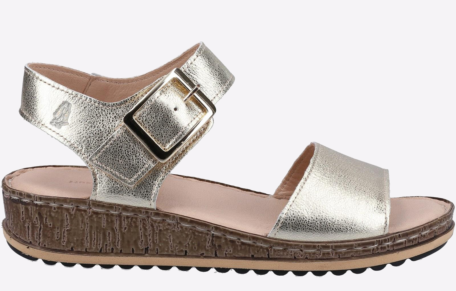 Hush Puppies Ellie Leather Womens Sandals | Sandals  | Gold  | UK Size 8