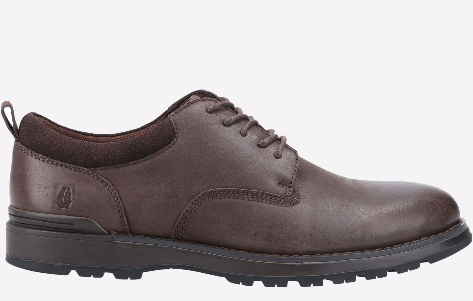 Hush Puppies Dylan Leather Memory Foam Men's Shoes Men's Trainers, Size 10 In Brown