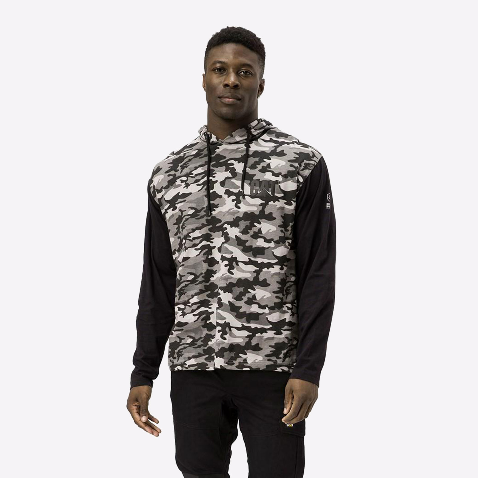 Caterpillar Long Sleeve Hoodie Men's - Adult - Stone Camo | Hoodies  | Stone Camo  | UK Size Small