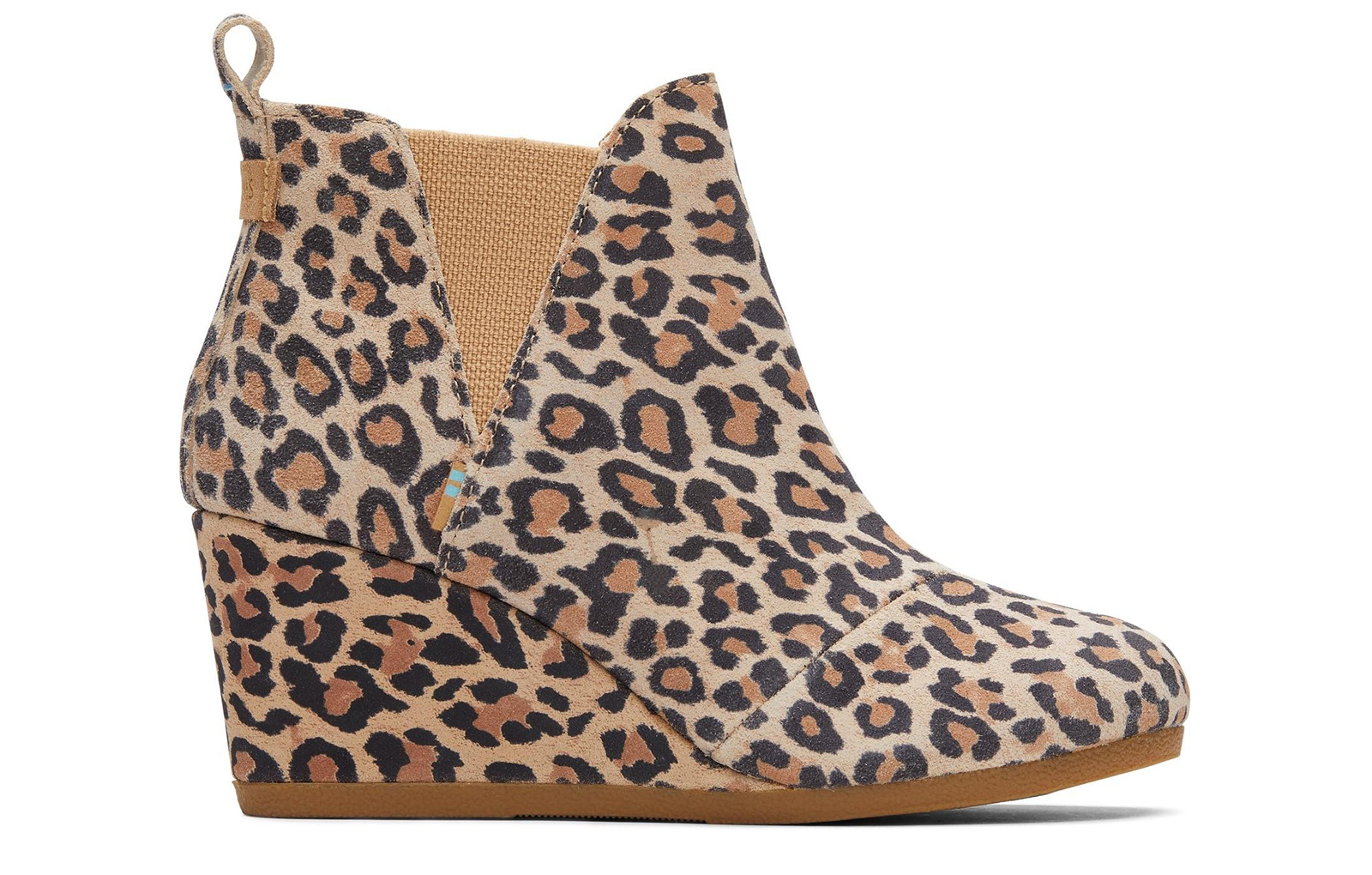 Toms Kelsey Boot Womens | Slip On Shoes  | Tan Classic Leopard Suede  | UK Size 4