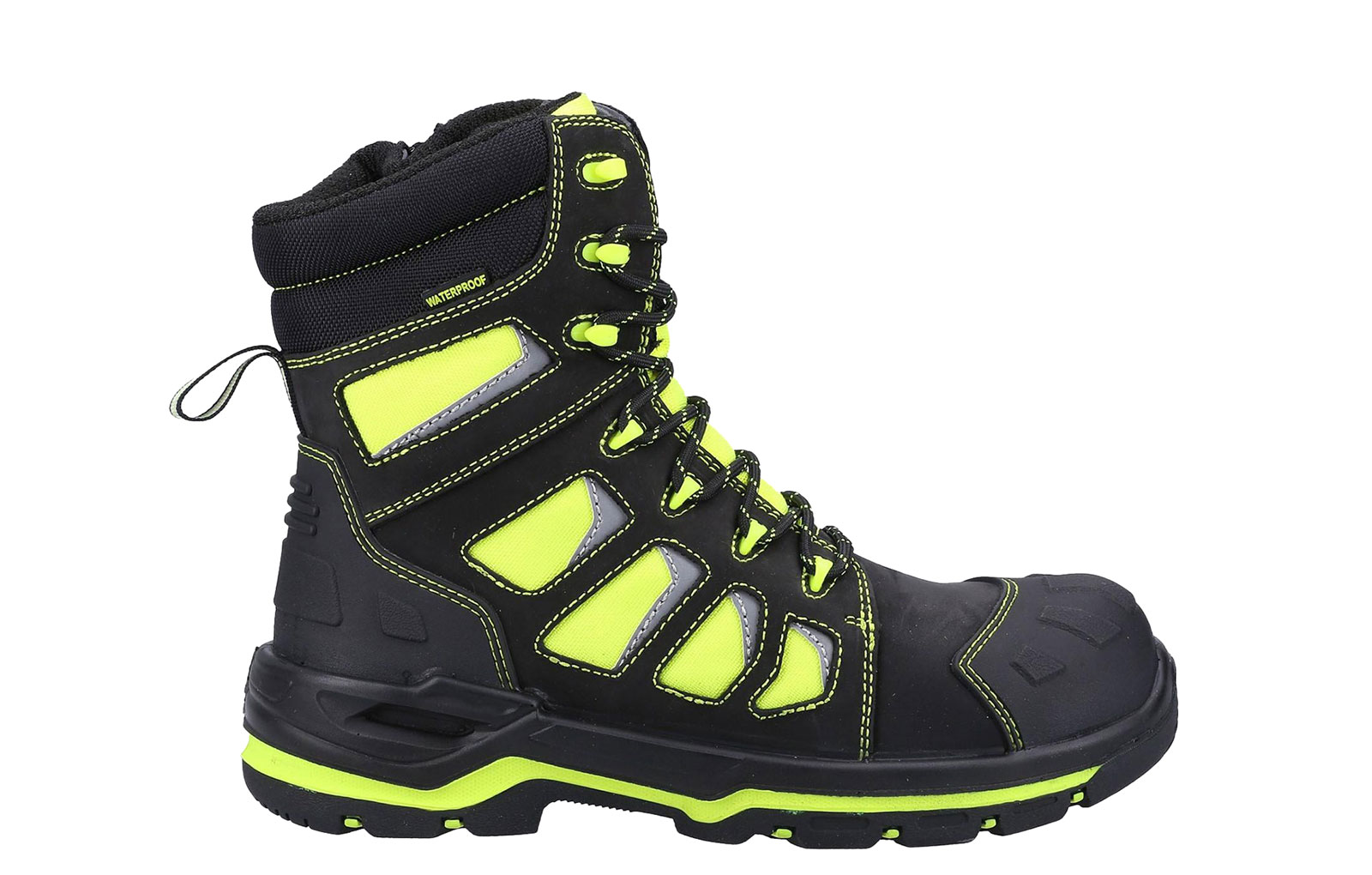 Amblers Safety Beacon Safety Waterproof Boot Men's | Safety Boots  | Black / Yellow  | UK Size 12