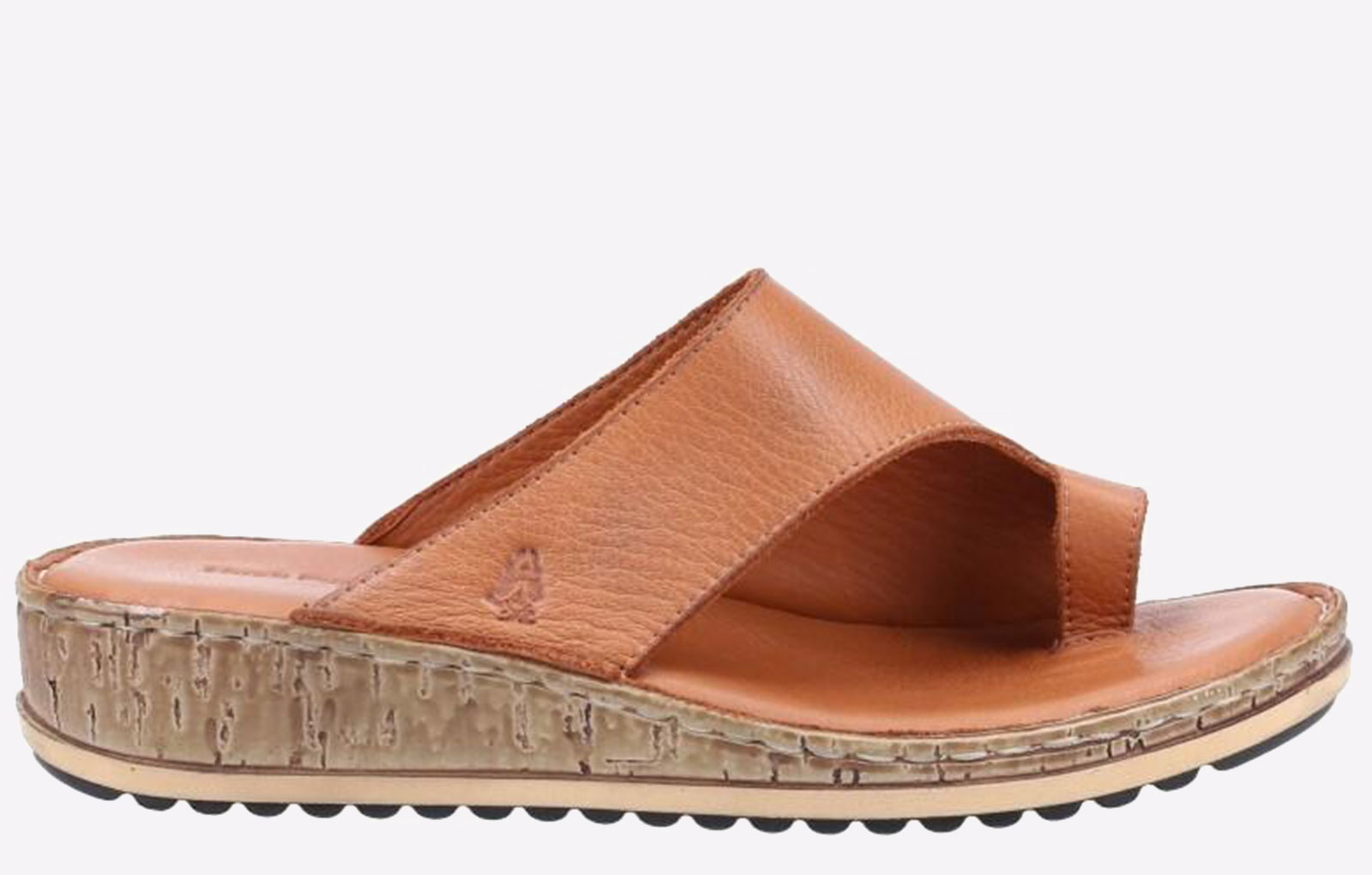 Hush Puppies Elissa Toepost Sandal Womens | Slip On Shoes  | Tan  | UK Size 8