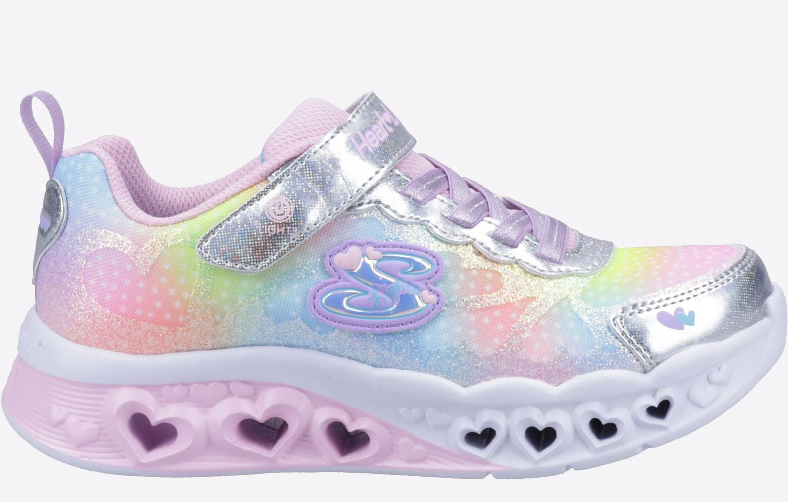 Skechers Flutter Heart Lights Simply Love Trainers Junior  - GRD-34353-67081-11