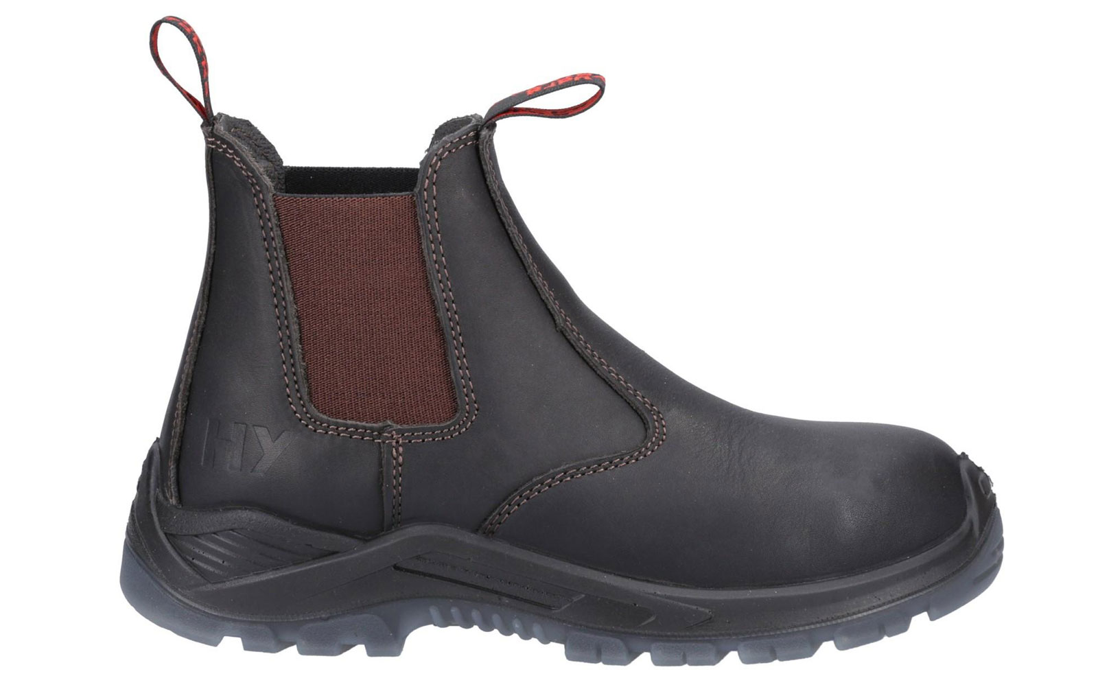 Hard Yakka Banjo Elastic Gusset Safety Dealer Boots Men's | Safety Boots  | Brown  | UK Size 12
