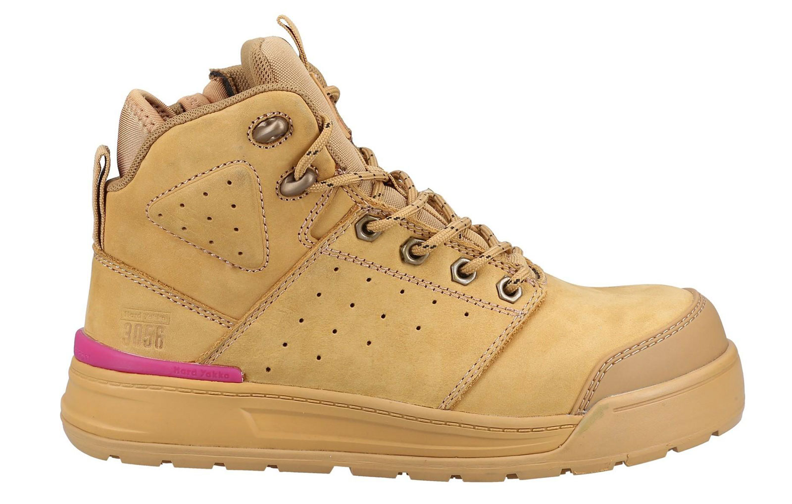 Hard Yakka 3056 Pr Memory Foam Womens Safety Boots | Safety Footwear  | Wheat  | UK Size 3