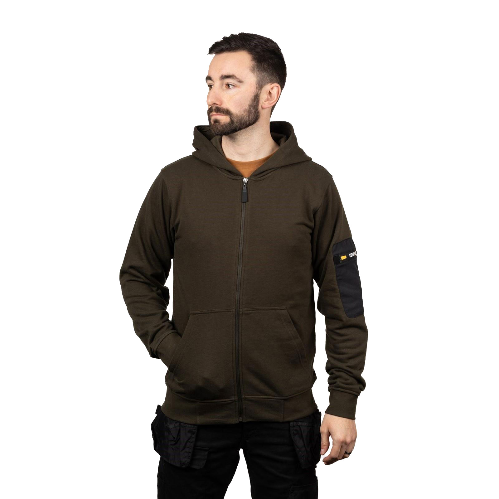 Caterpillar Loopback Full Zip Hoodie Mens - GRD-35176-65700-07