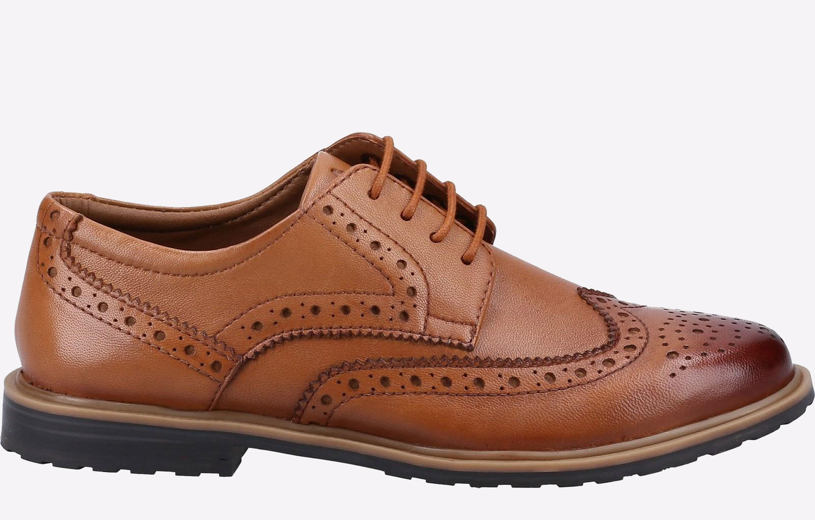 Hush Puppies Verity Womens Girls Brogue Shoes | School Shoes  | Tan  | UK Size 6