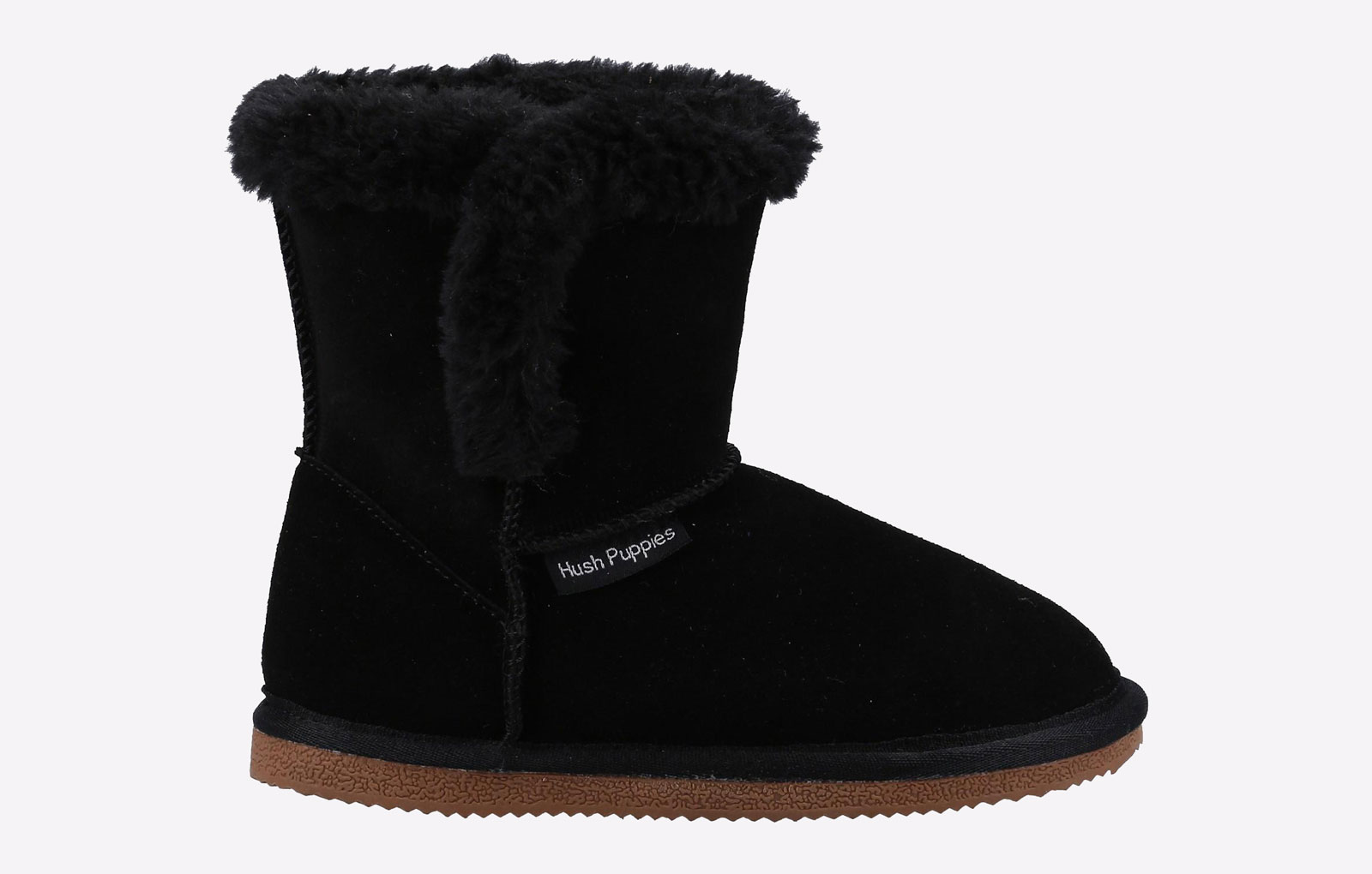 Hush Puppies Ashlynn Kids Slipper Boots | Slippers  | Black  | UK Size 11