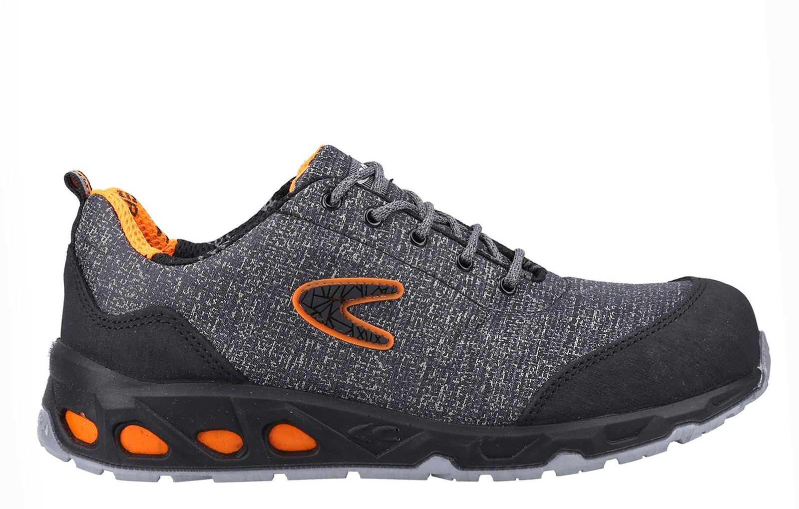 Cofra Reconverted S1P Src Safety Trainer Unisex Men's | Safety Footwear  | Grey/Orange  | UK Size 3