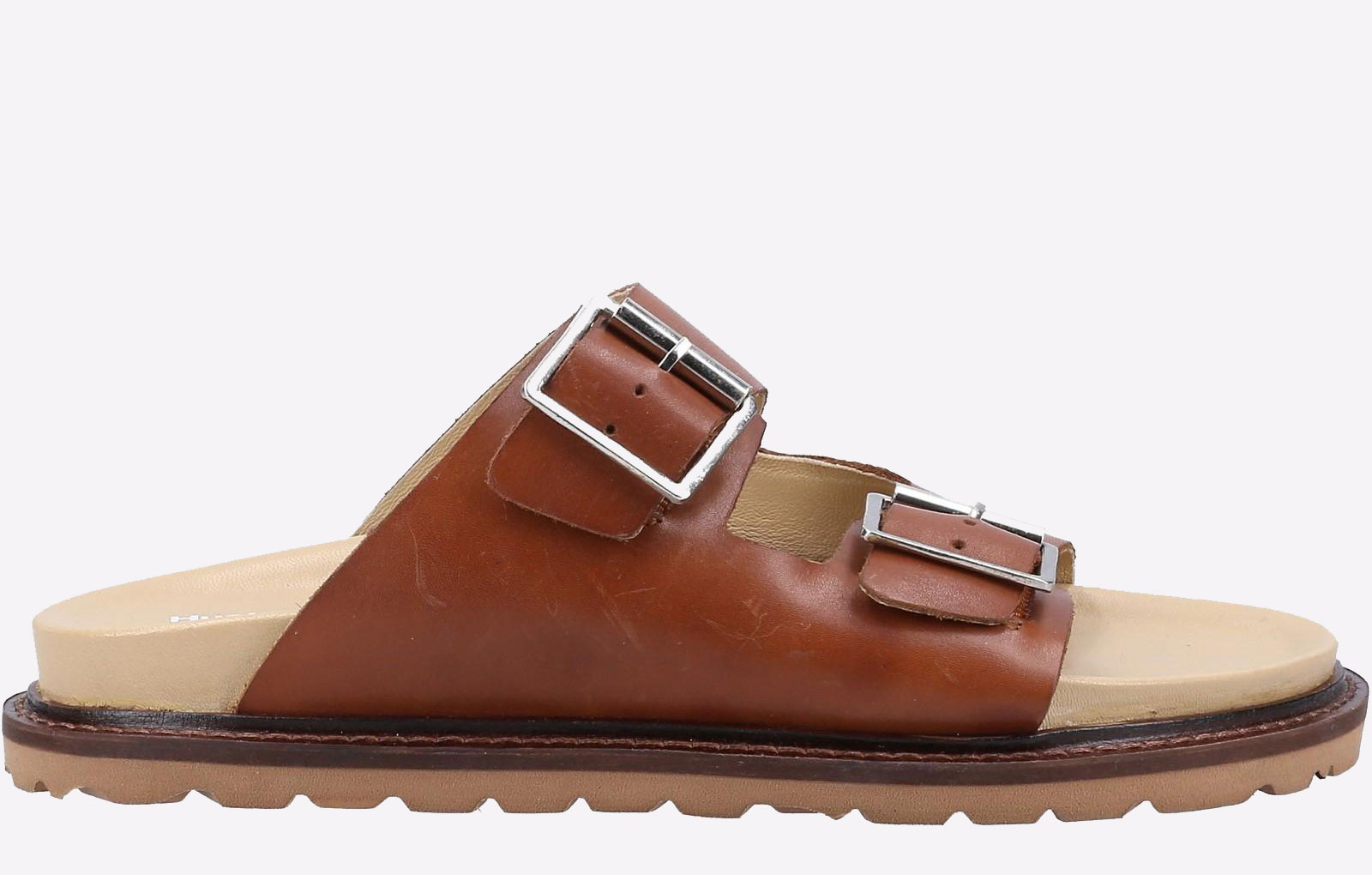 Hush Puppies Blakely Leather Womens Sandals | Sandals  | Tan  | UK Size 4