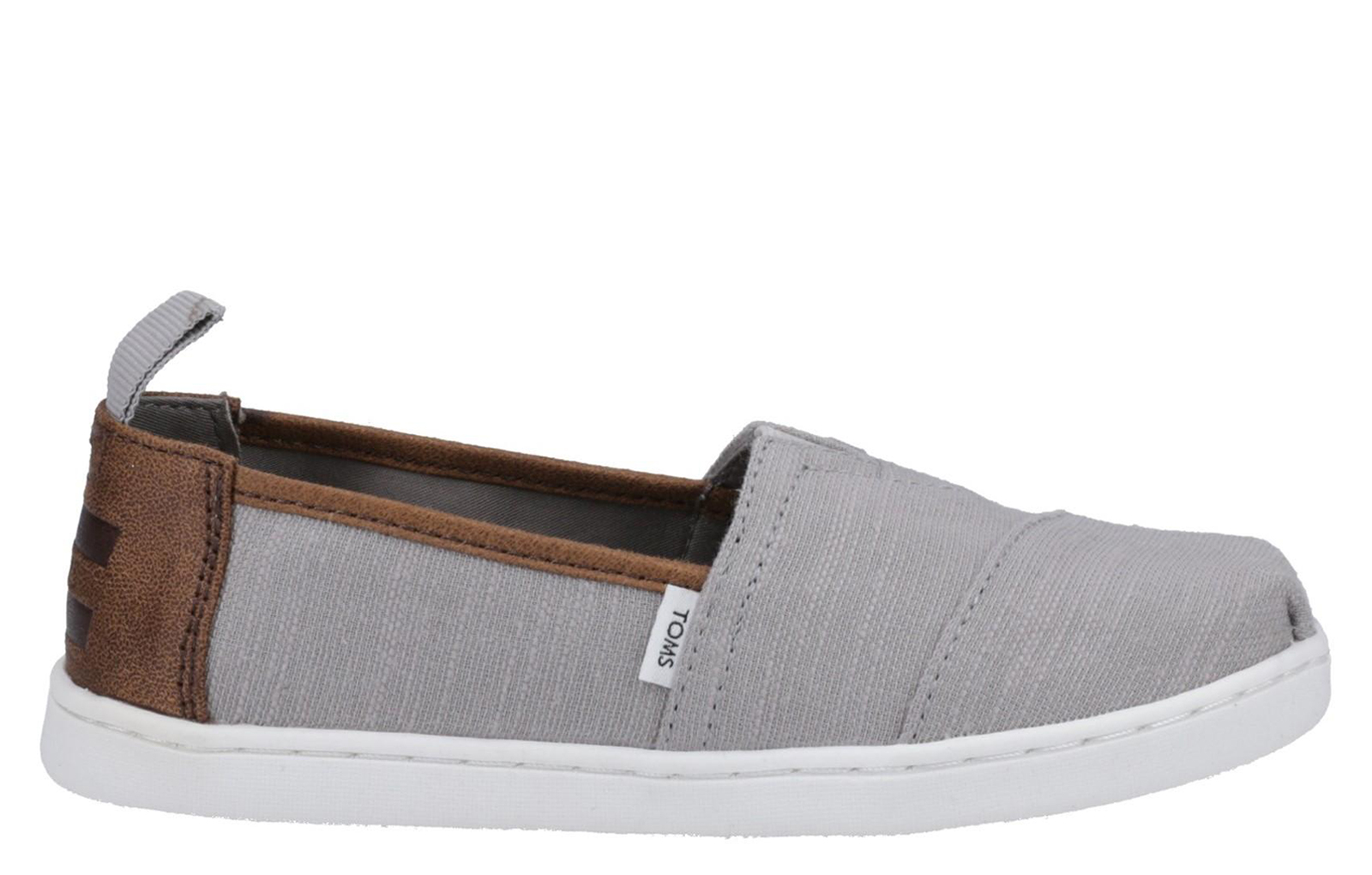 Toms Alpargata Kids Boys Shoes | Slip On Shoes  | Drizzle Grey  | UK Size 12
