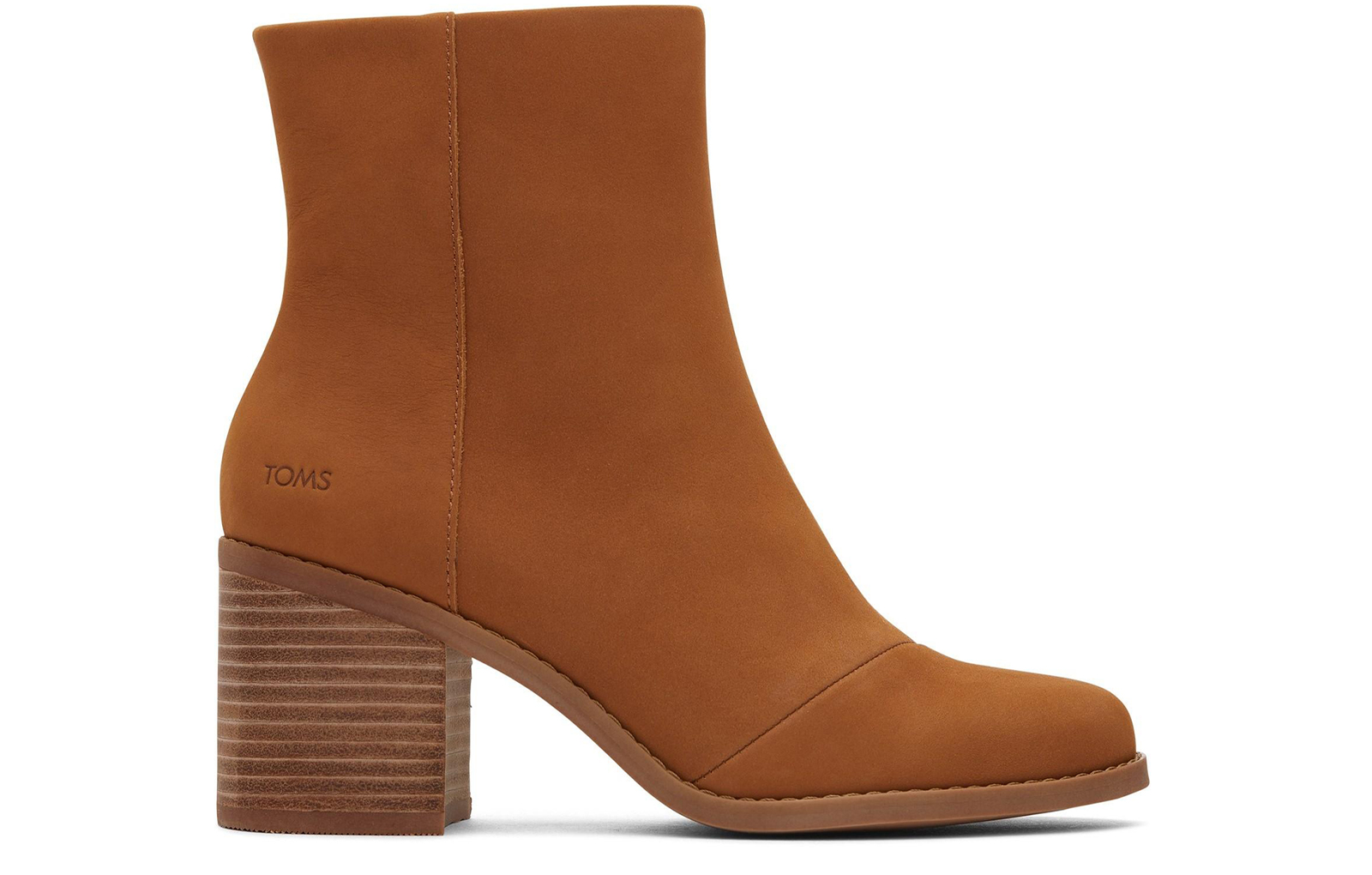 Toms Evelyn Womens Zip Boots | Slip On Shoes  | Tan  | UK Size 5