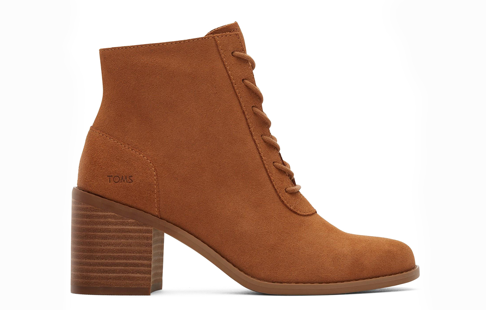 Toms Evelyn Leather Womens Boots | Slip On Shoes  | Tan  | UK Size 5