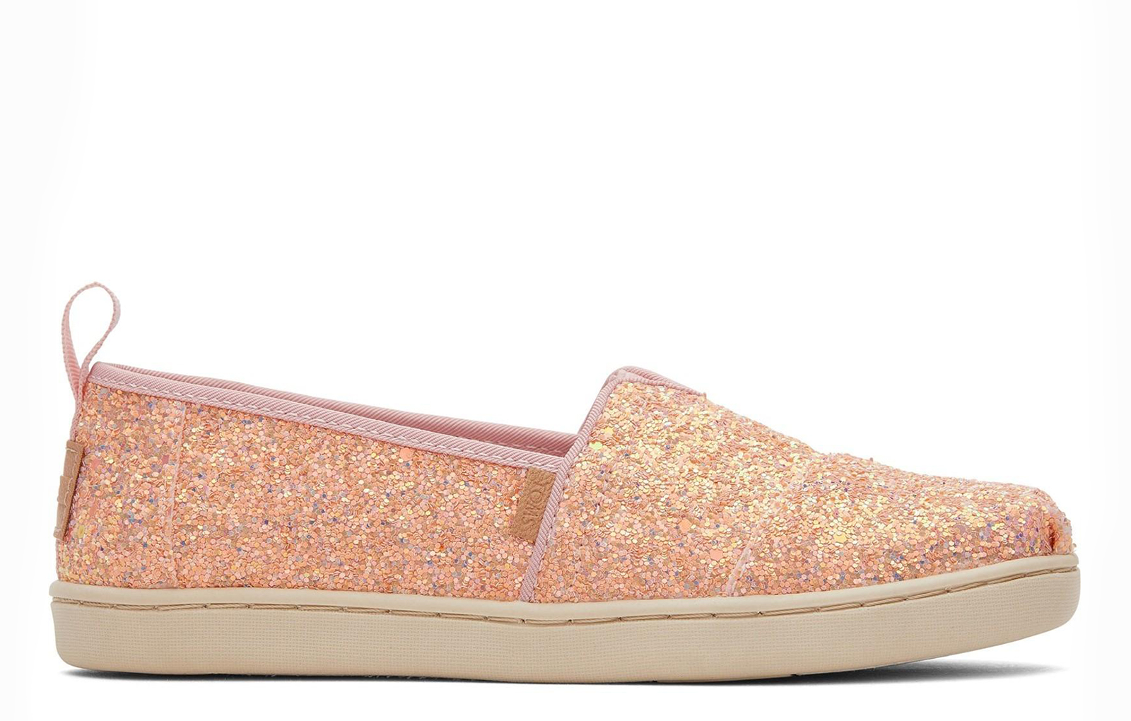 Toms Alpargata Girls Shoes | Slip On Shoes  | Pink Quartz  | UK Size 12