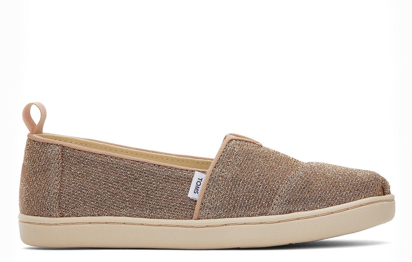 Toms Alpargata Girls Shoes | Slip On Shoes  | Gold  | UK Size 12