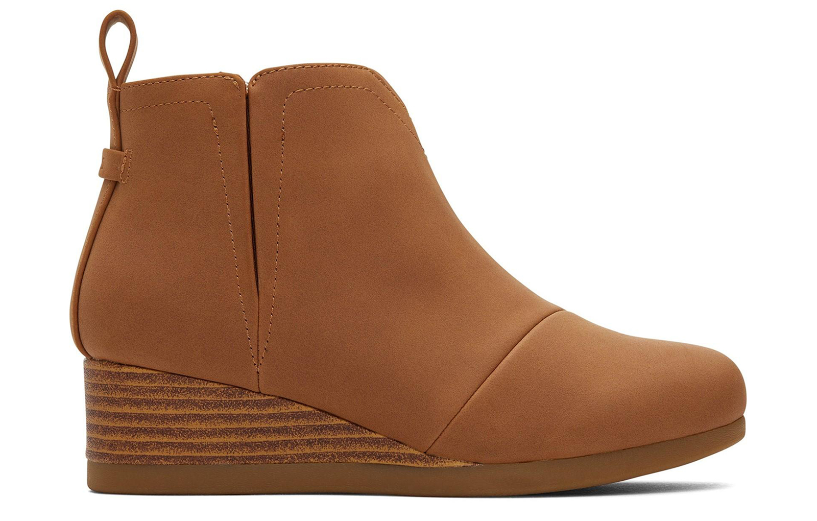 Toms Clare Girls Booties | Slip On Shoes  | Tan  | UK Size 1