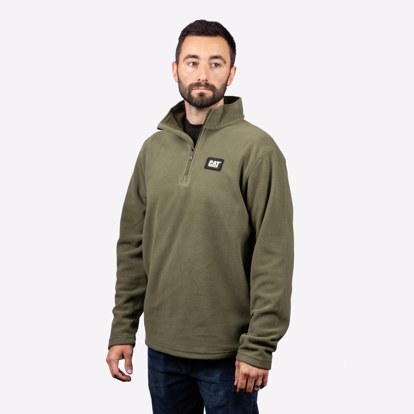 Caterpillar Microfleece Quarter Zip Men's Size XL In Chive