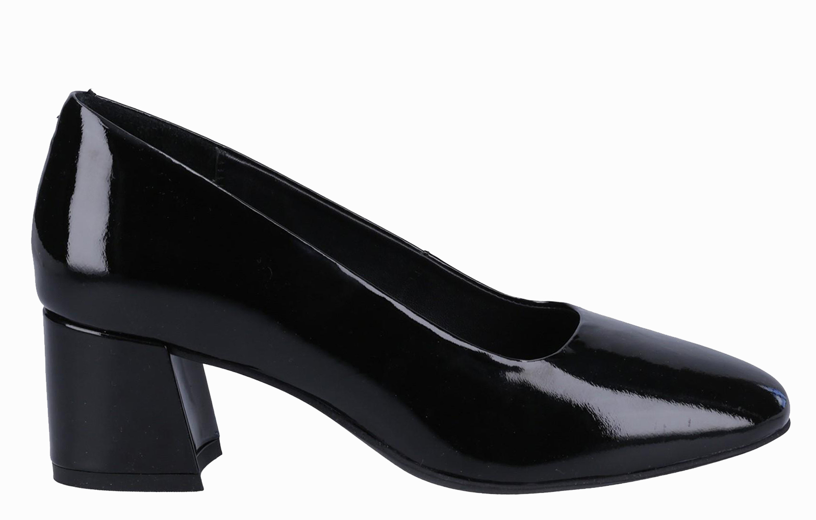 Hush Puppies Alicia Leather Womens Shoes | Court Shoes  | Black  | UK Size 8
