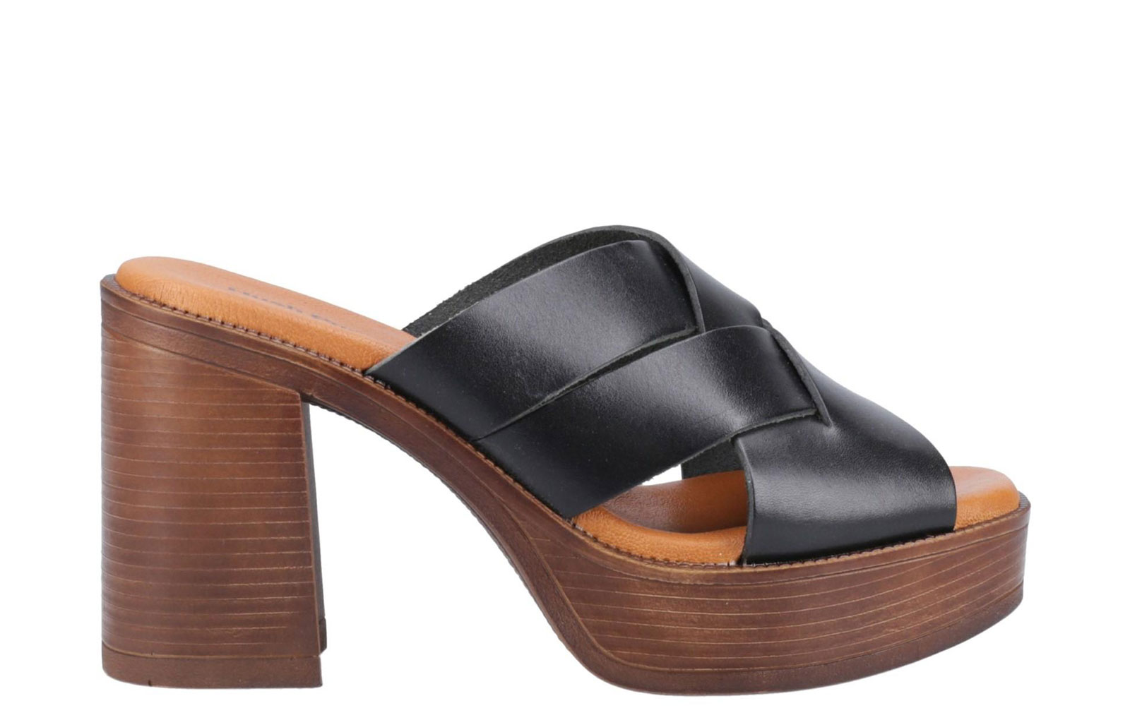 Hush Puppies Gigi Womens Leather Sandals | Sandals  | Black  | UK Size 8