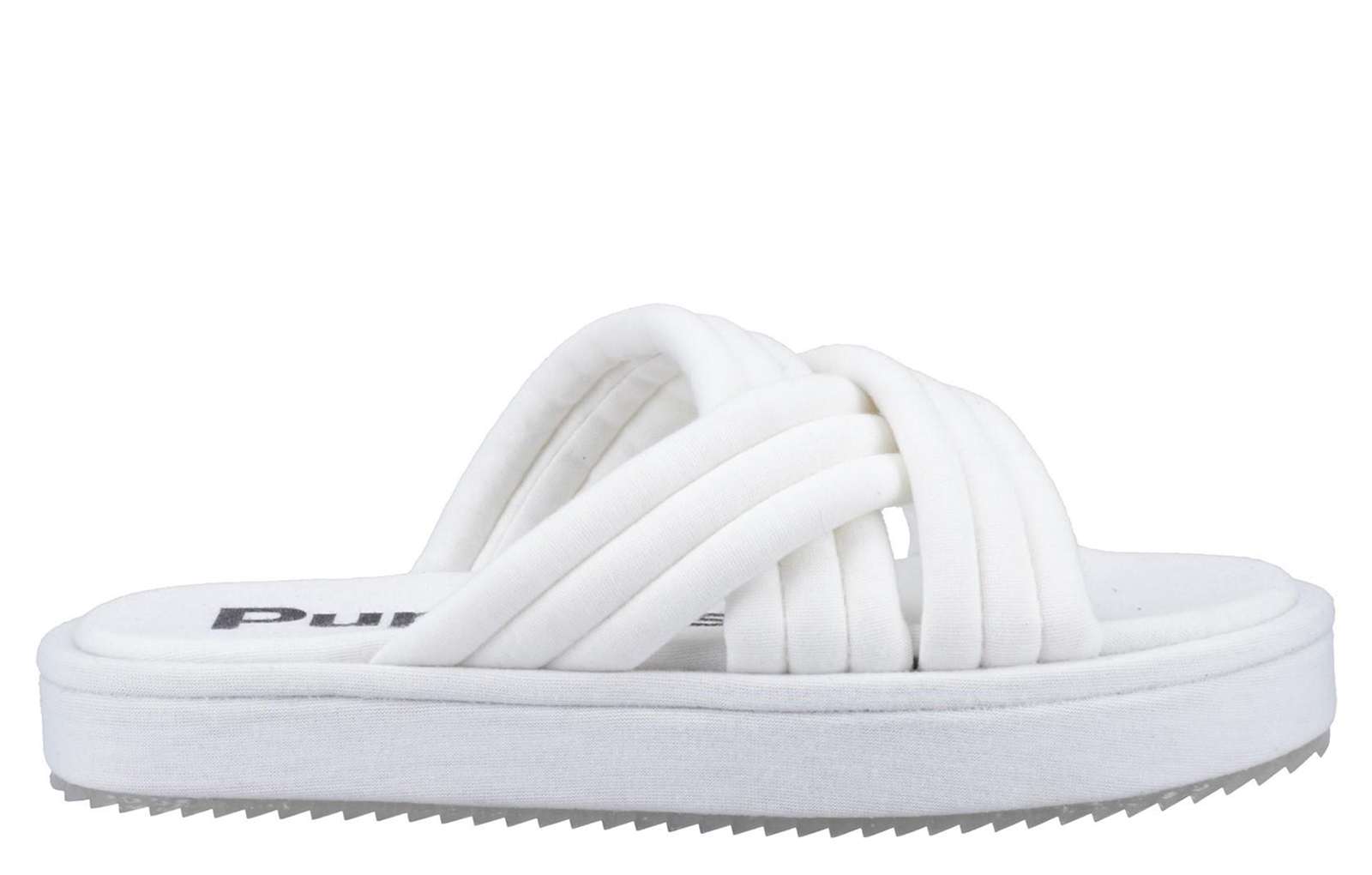 Hush Puppies Womens Sienna Slides Slides, Size 8 In White | Slip On Shoes  | White  | UK Size 8