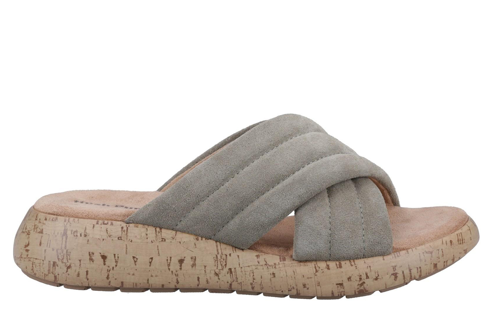 Hush Puppies Sarah Slide Womens Sandals | Slip On Shoes  | Sage  | UK Size 8