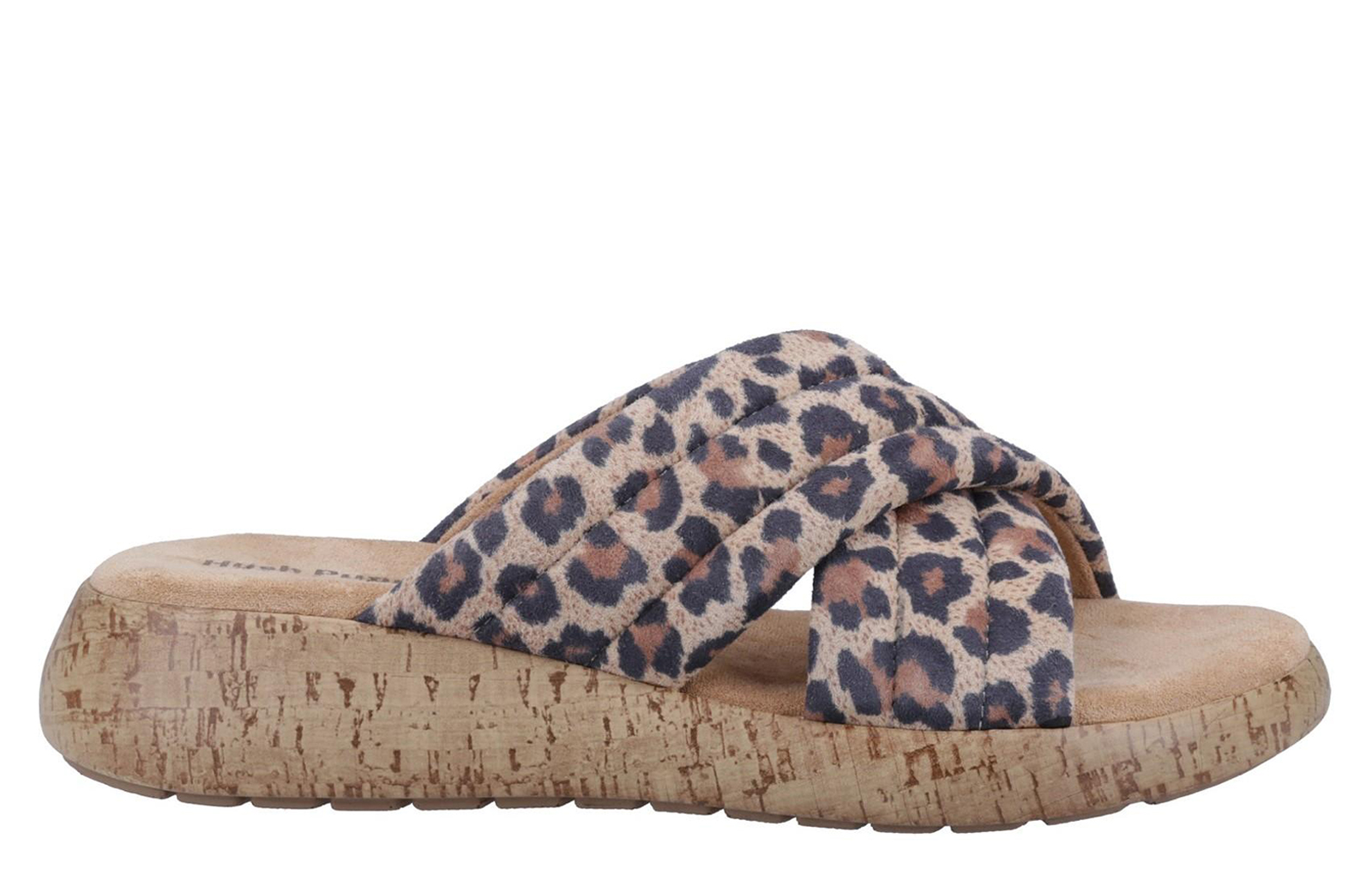 Hush Puppies Sarah Slide Womens Sandals | Slip On Shoes  | Leopard  | UK Size 8