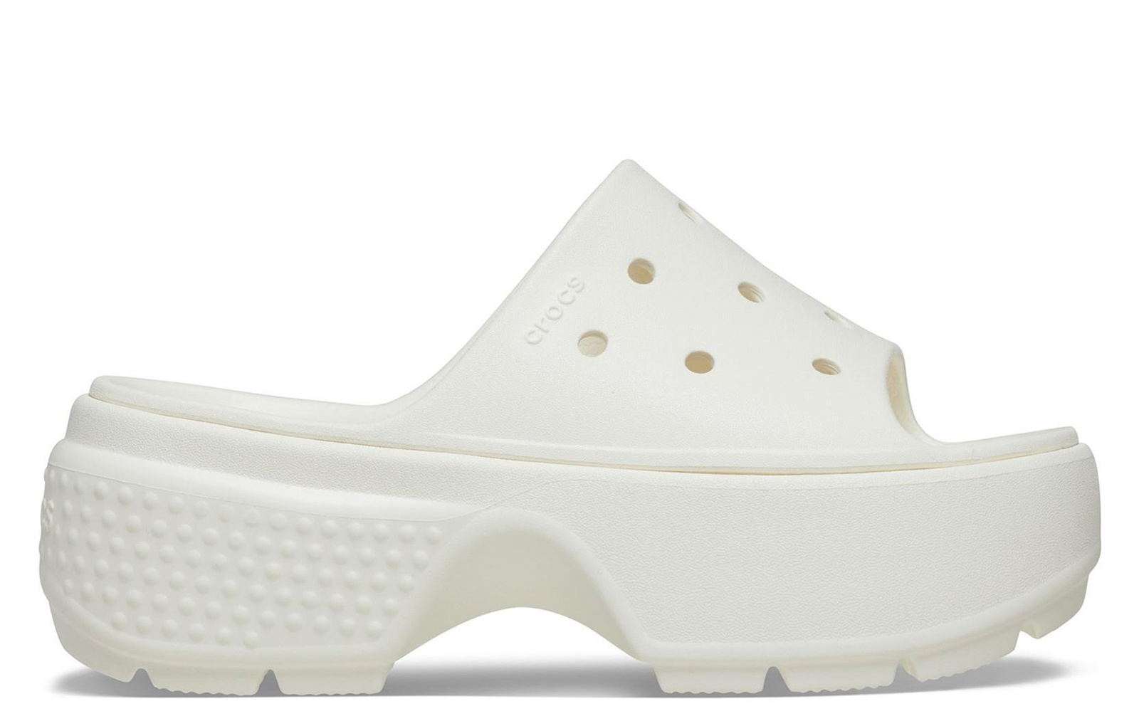 Crocs Stomp Slide Womens Slides, Size 8 In Chalk | Sandals  | Chalk  | UK Size 8
