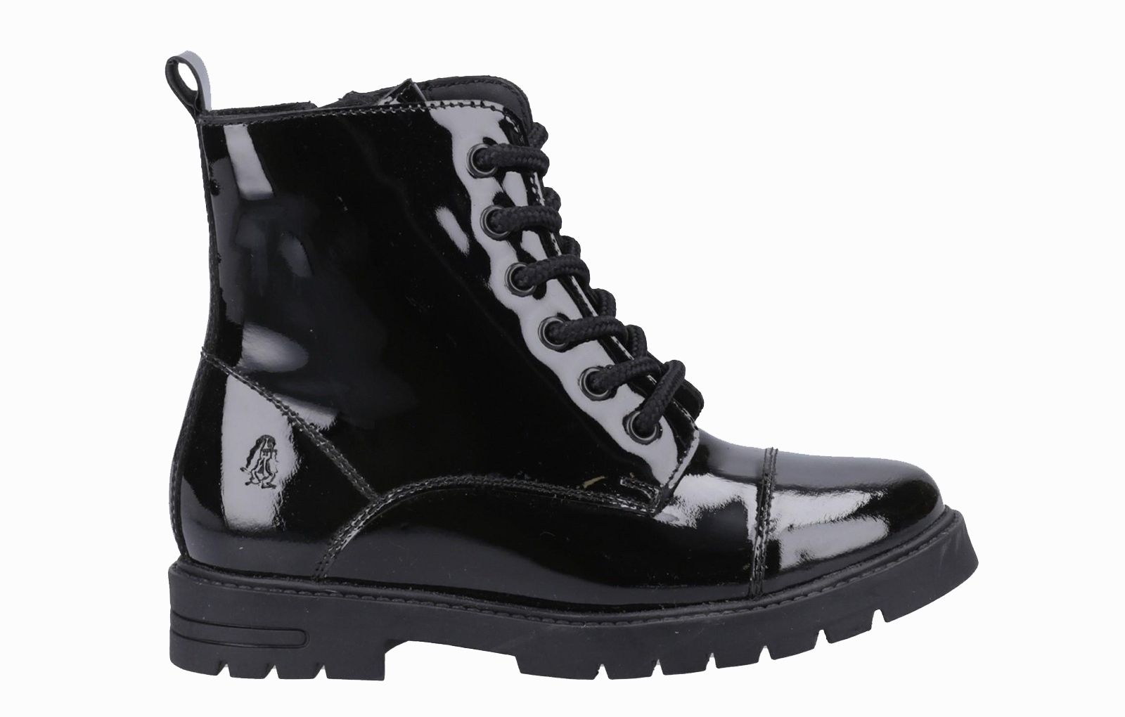 Hush Puppies Lauren Patent Kid Girls Boots | Boots  | Black  | UK Size 11