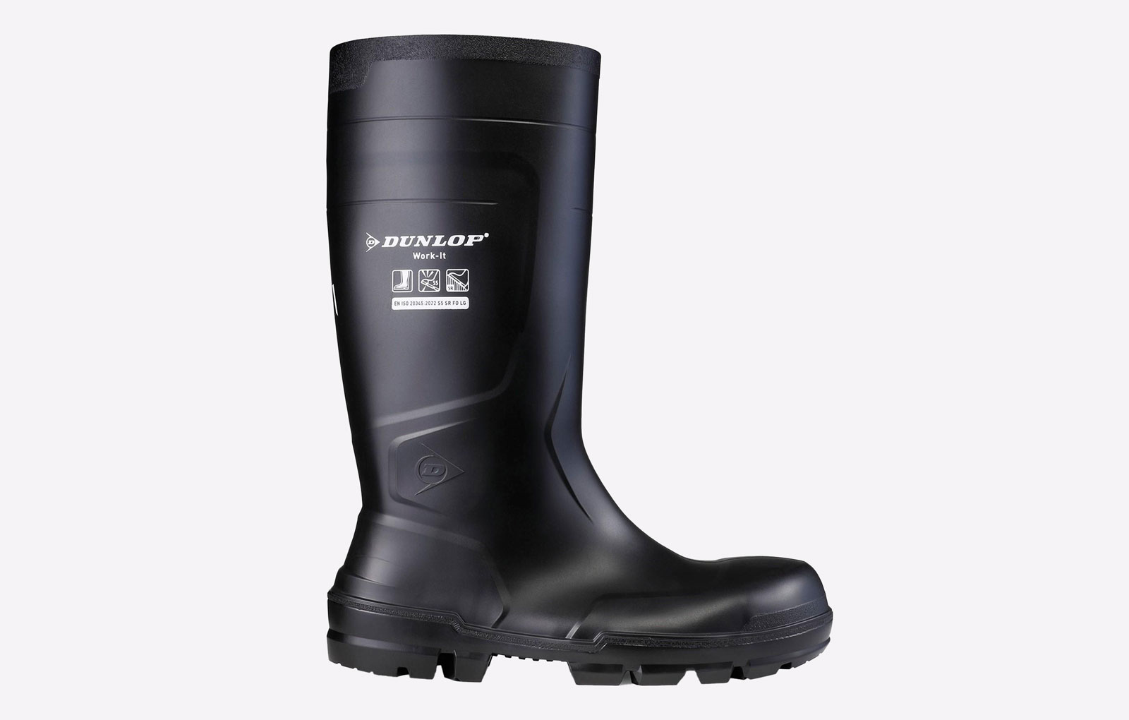 Dunlop Work-It Full Safety Waterproof Wellington Men's | Safety Boots  | Black  | UK Size 12