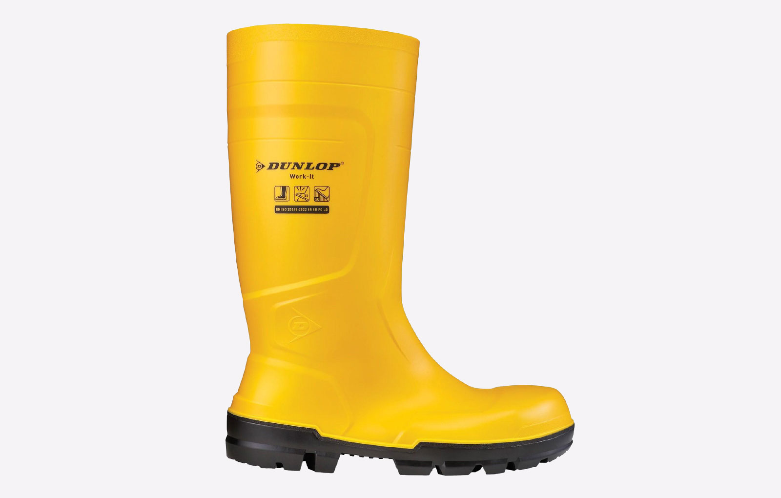 Dunlop Work-It Waterproof Safety Wellingtons Men's | Safety Boots  | Yellow  | UK Size 10.5