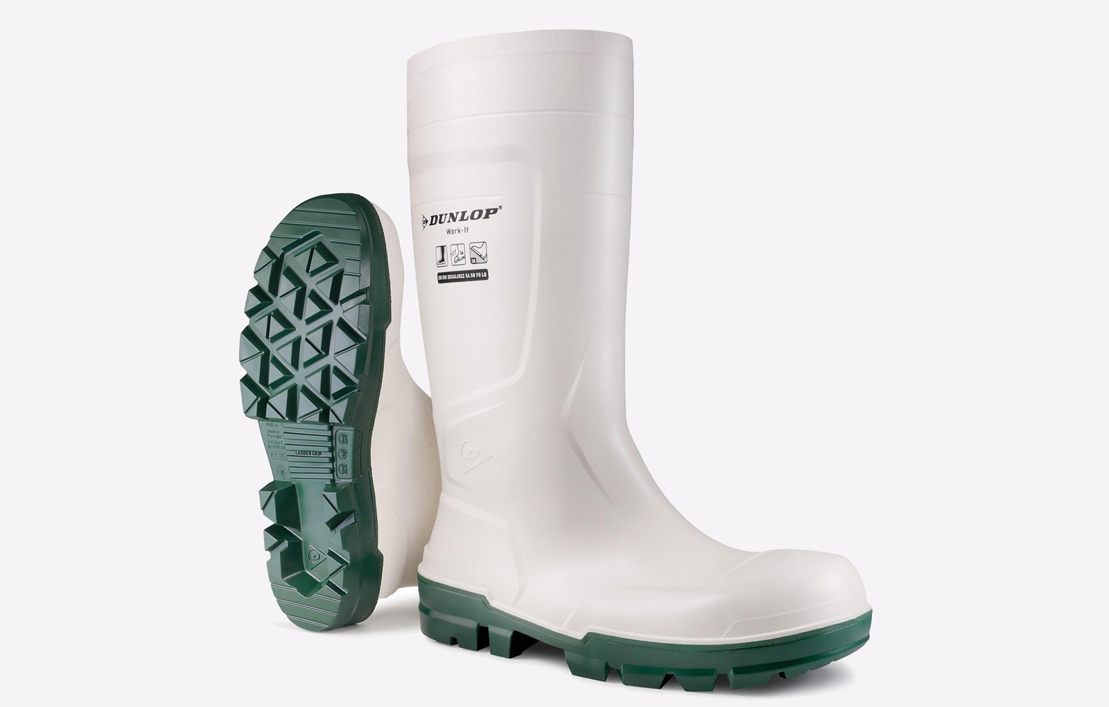 Dunlop Work-It Safety Wellington Men's | Safety Boots  | White  | UK Size 6.5