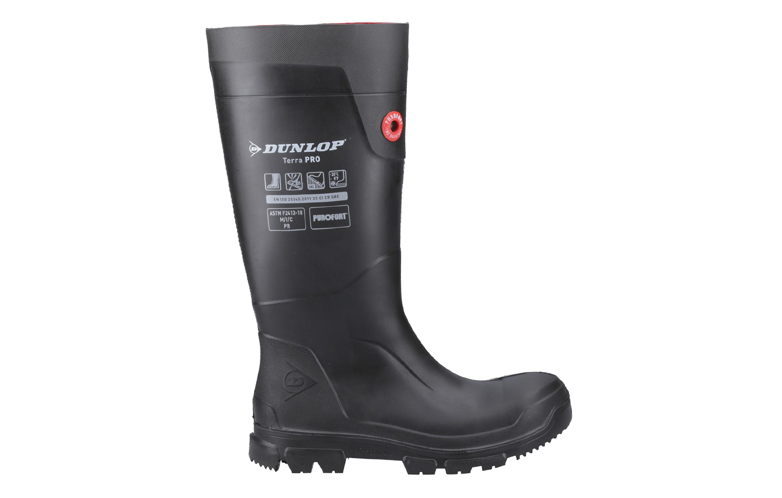 Dunlop Terrapro Full Safety Unisex Wellington Boots | Slip On Shoes  | Black  | UK Size 13