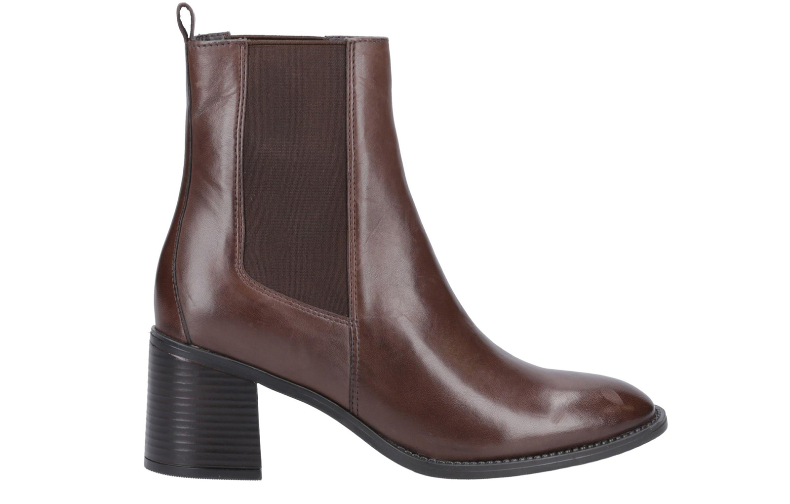 Hush Puppies Caroline Womens Ankle Boots | Slip On Shoes  | Chocolate  | UK Size 8