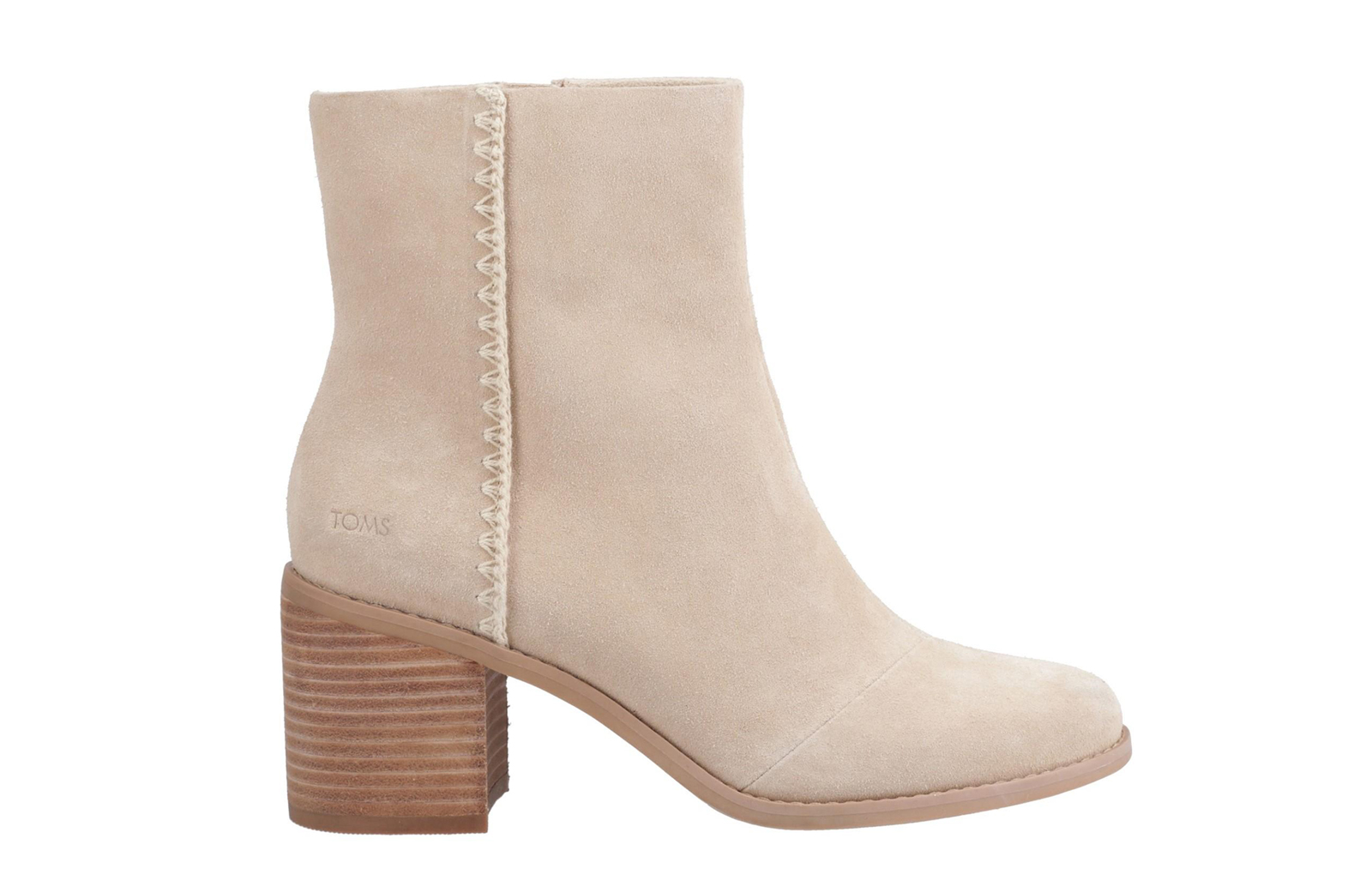 Toms Evelyn Womens Zip Boots | Slip On Shoes  | Natural  | UK Size 4