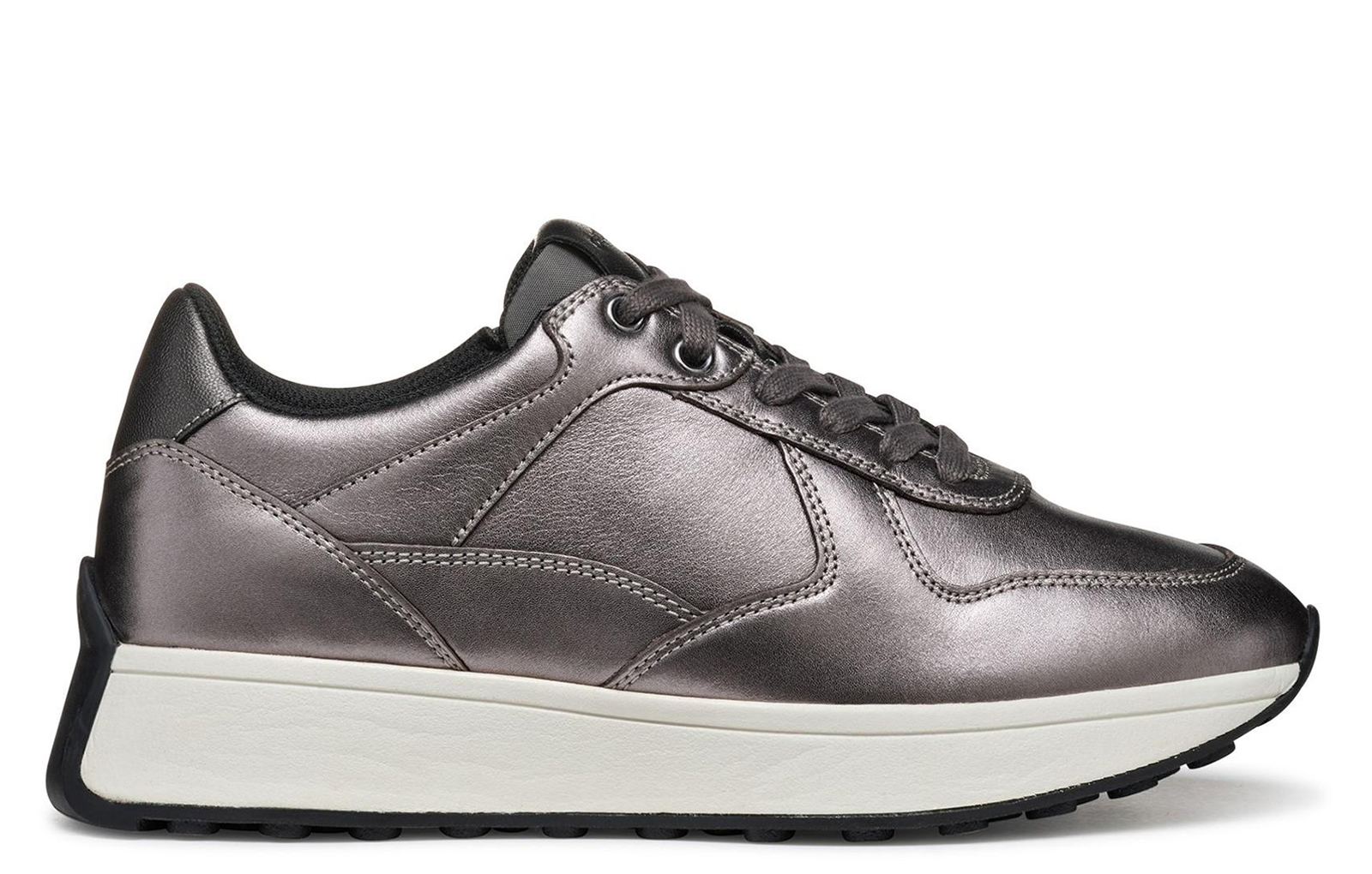 Geox Amabel Metallic Womens Trainers  Size: 7.5 Colour : Gun