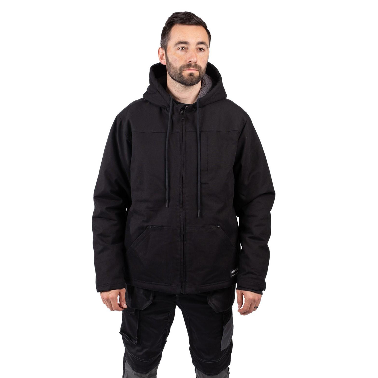 Caterpillar Hooded Sherpa Waterproof Jacket Men's - Black - Size XXL