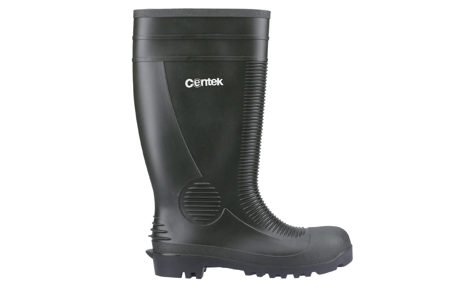 Centek Fs340 Unisex Safety Wellington Boots | Safety Boots  | Green/Black  | UK Size 9